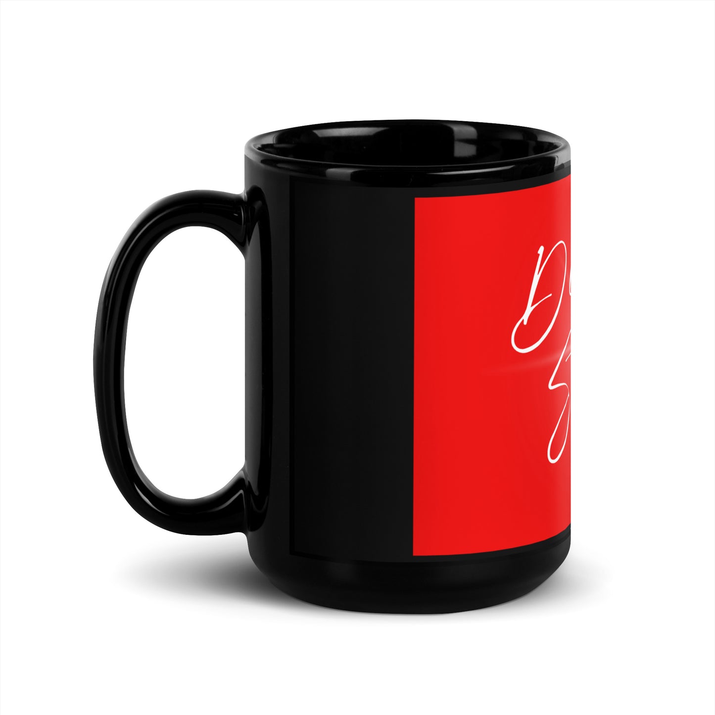 Black Glossy Mug 'DS Logo' Red