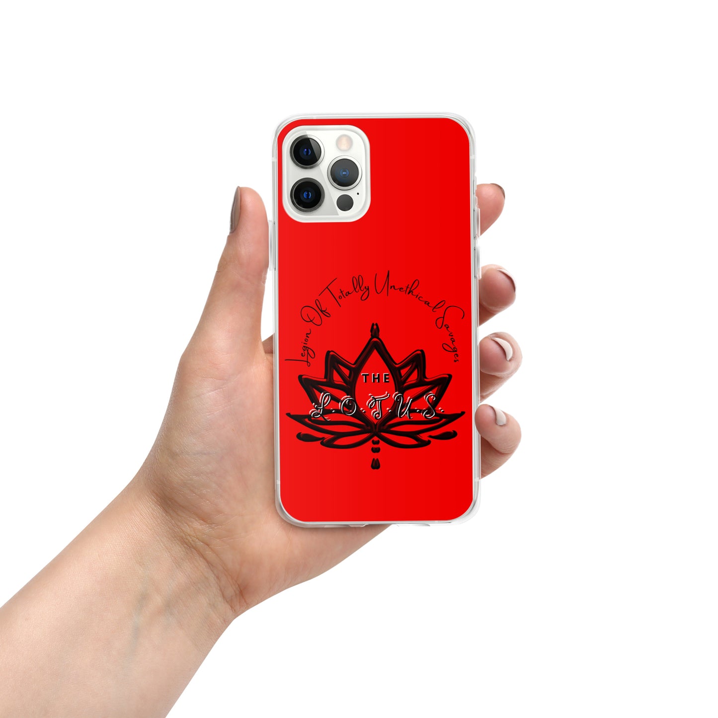 'The LOTUS' Logo 2 - Red Case for iPhone®