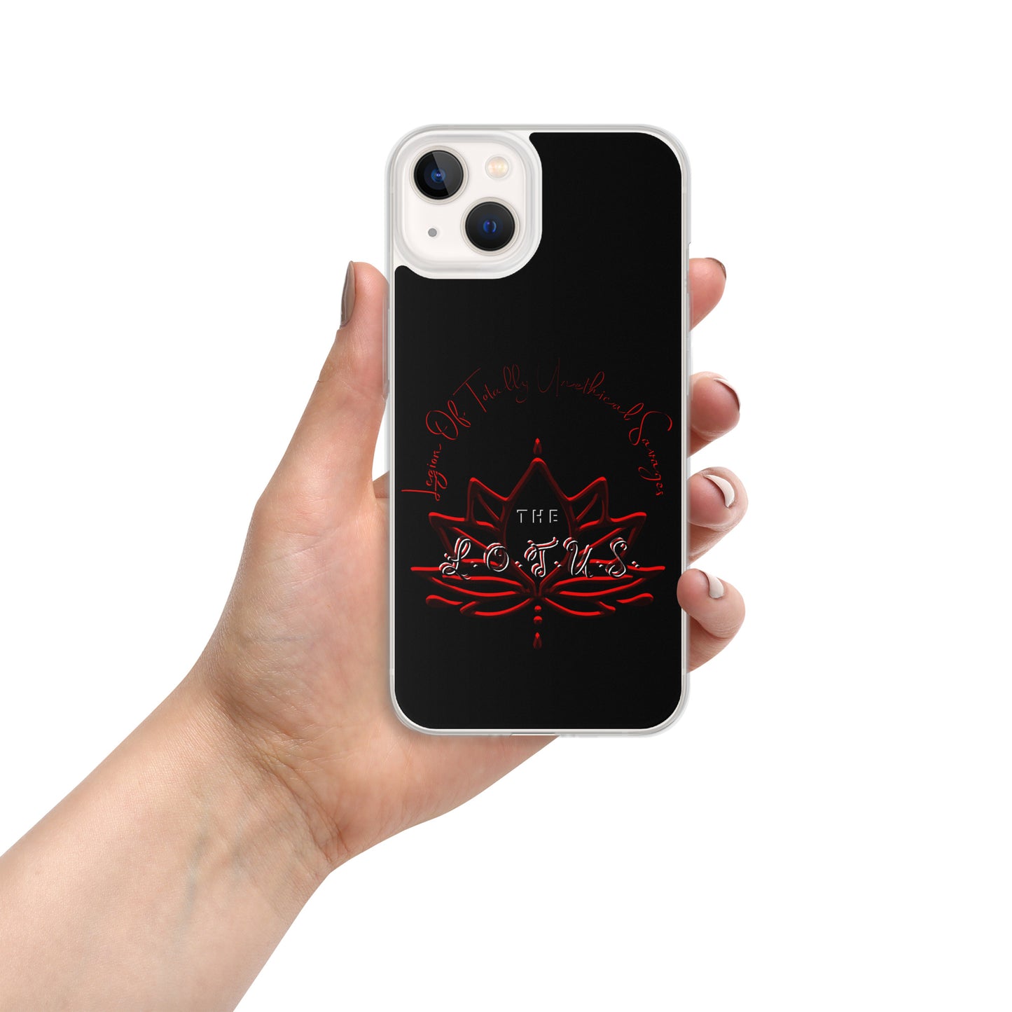 'The LOTUS' Logo 2 - Black Case for iPhone®