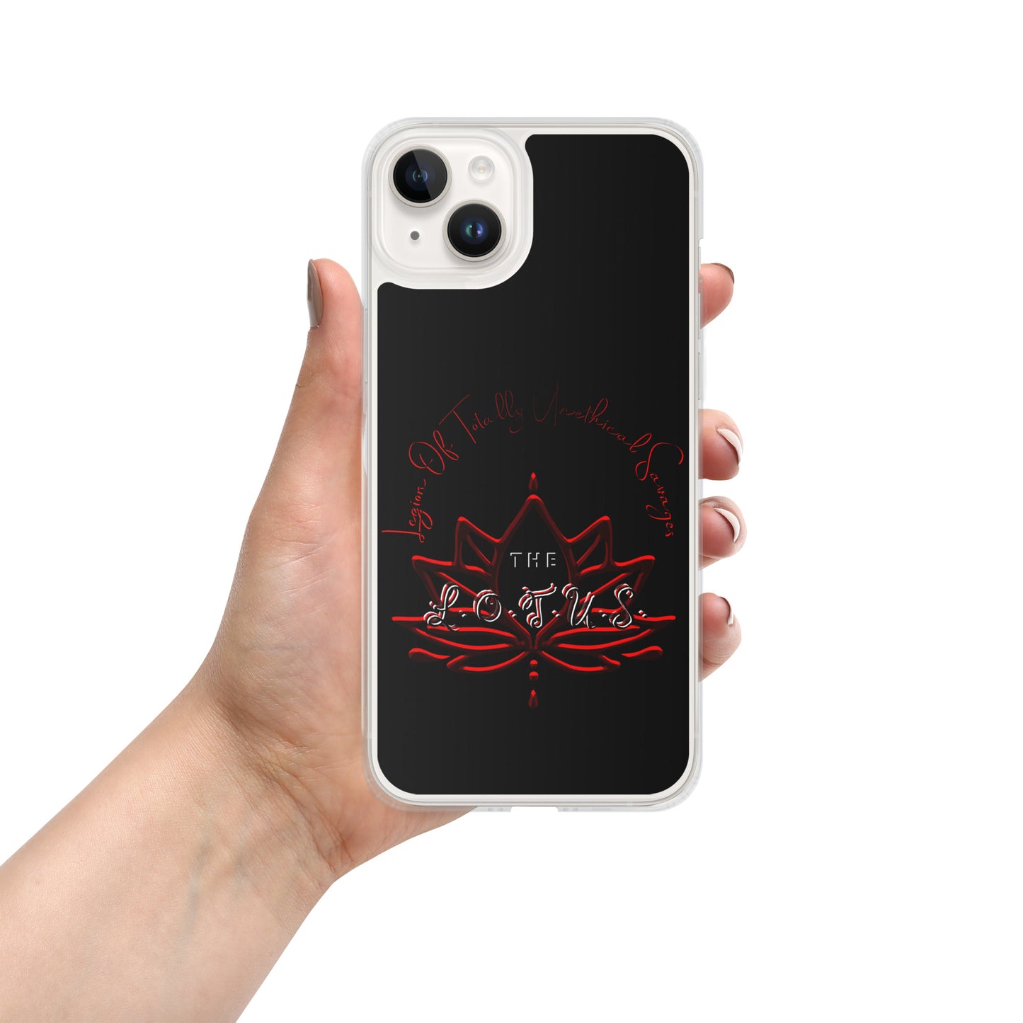 'The LOTUS' Logo 2 - Black Case for iPhone®