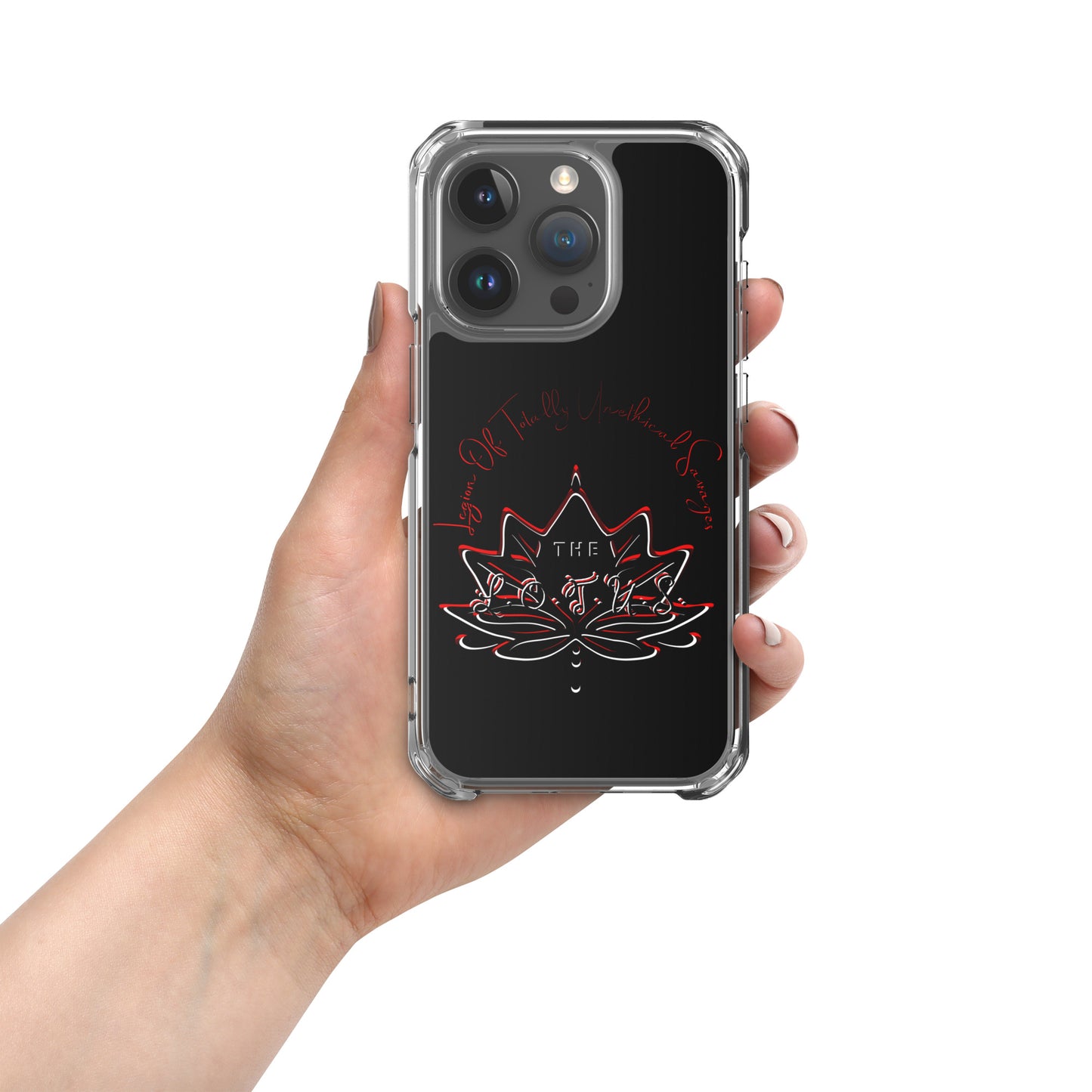 'The LOTUS' Logo 1 - Black Case for iPhone®