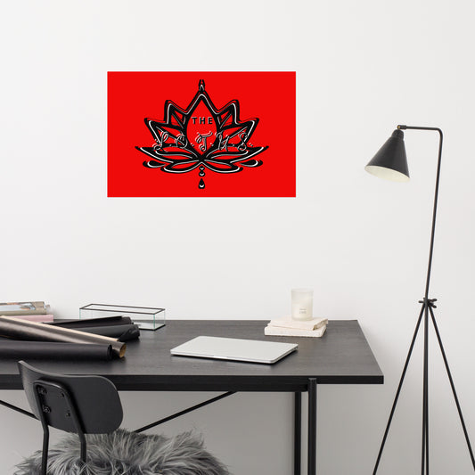 'The LOTUS' Logo 1 - Red Poster