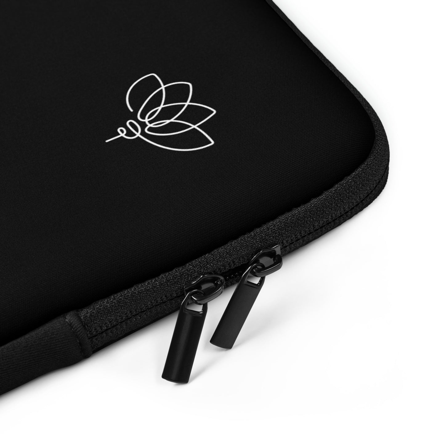 'The LOTUS' Dark Logo - Black Laptop Sleeve