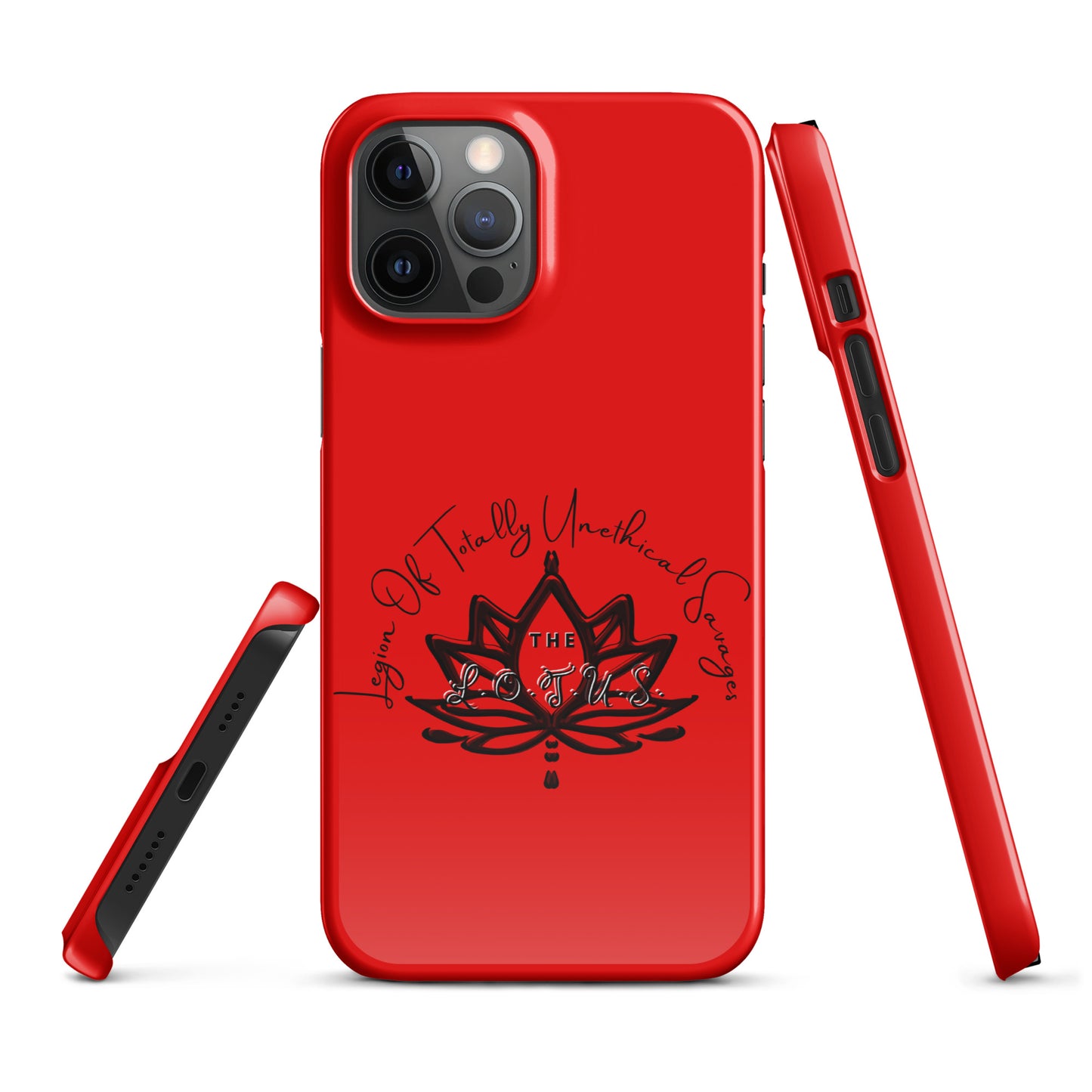 'The LOTUS' Full Logo 1 - Red Snap case for iPhone®