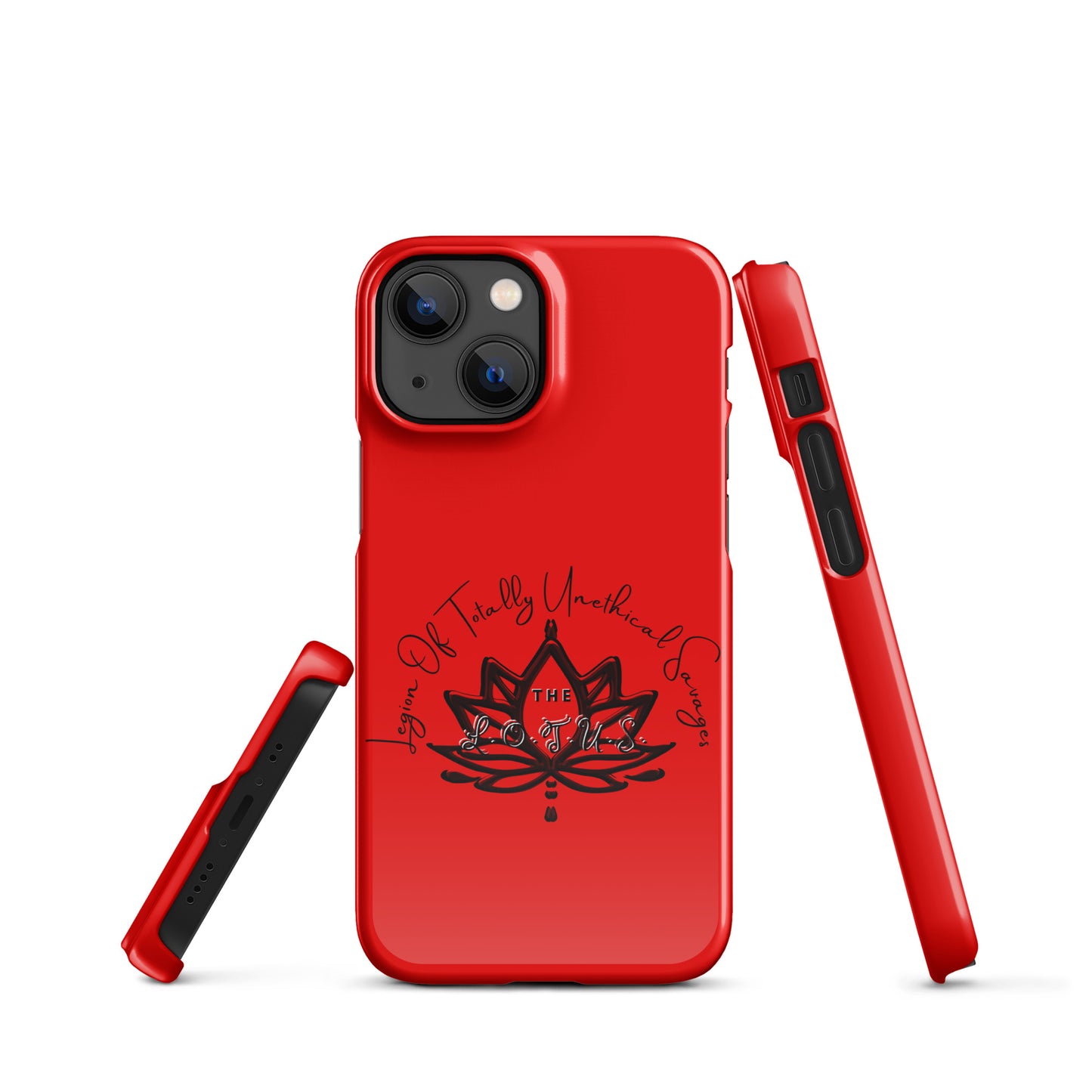 'The LOTUS' Full Logo 1 - Red Snap case for iPhone®