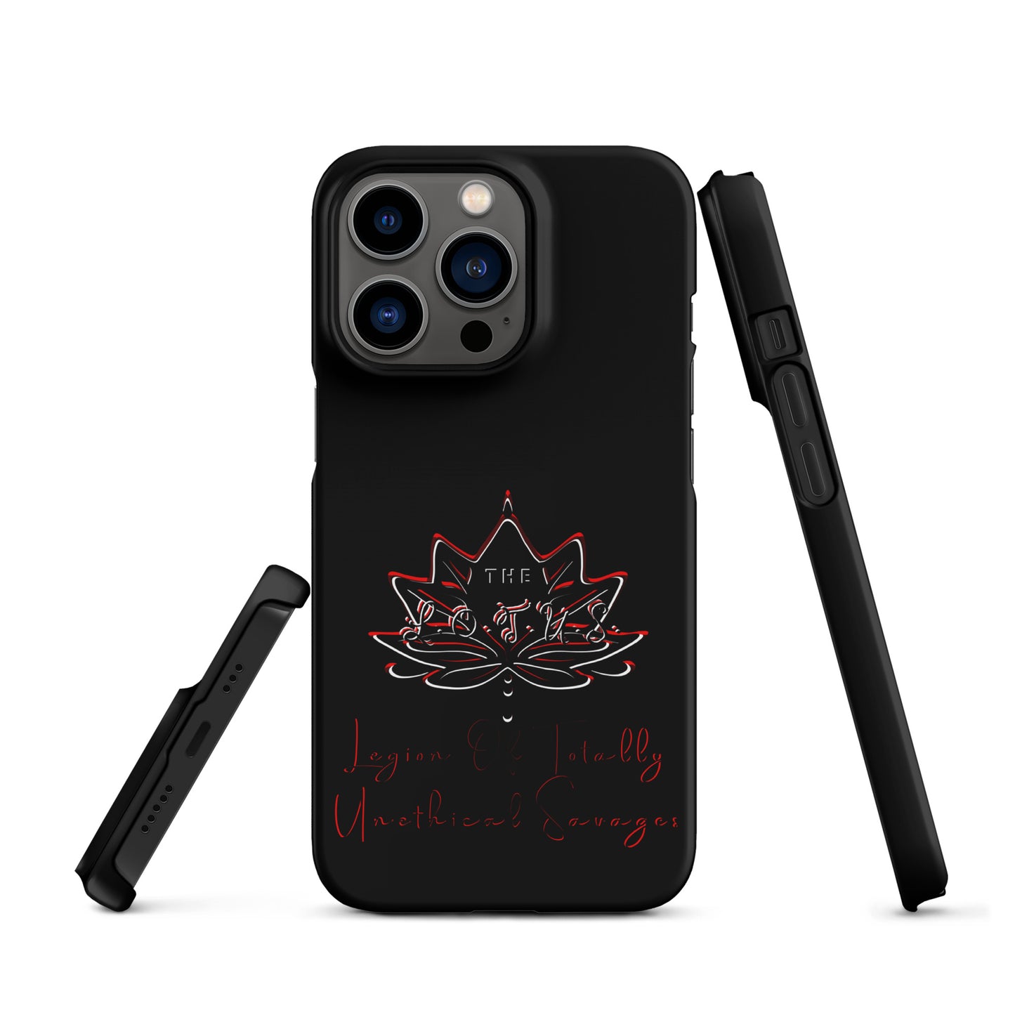 'The LOTUS' Full Logo 2 - Black Snap case for iPhone®