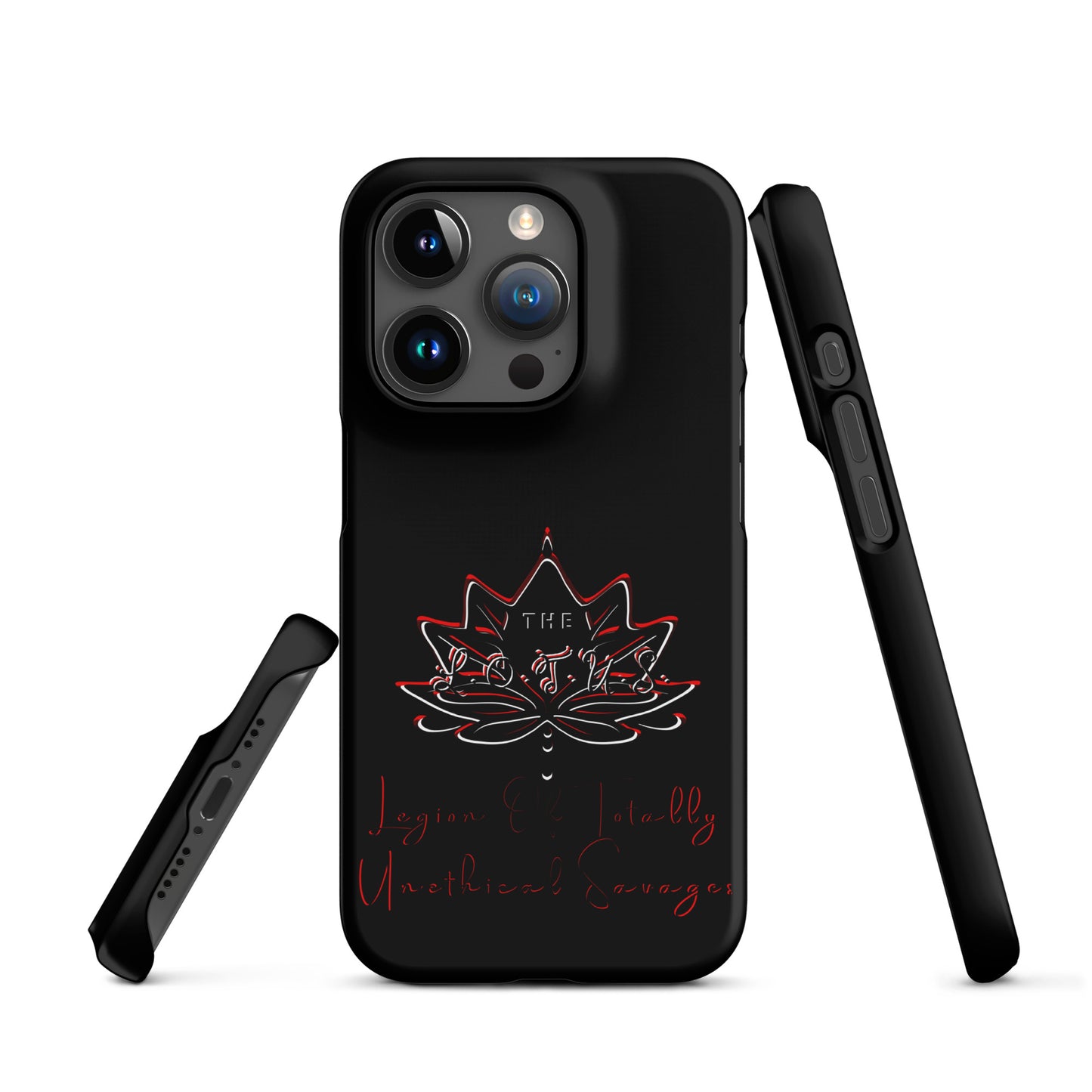 'The LOTUS' Full Logo 2 - Black Snap case for iPhone®