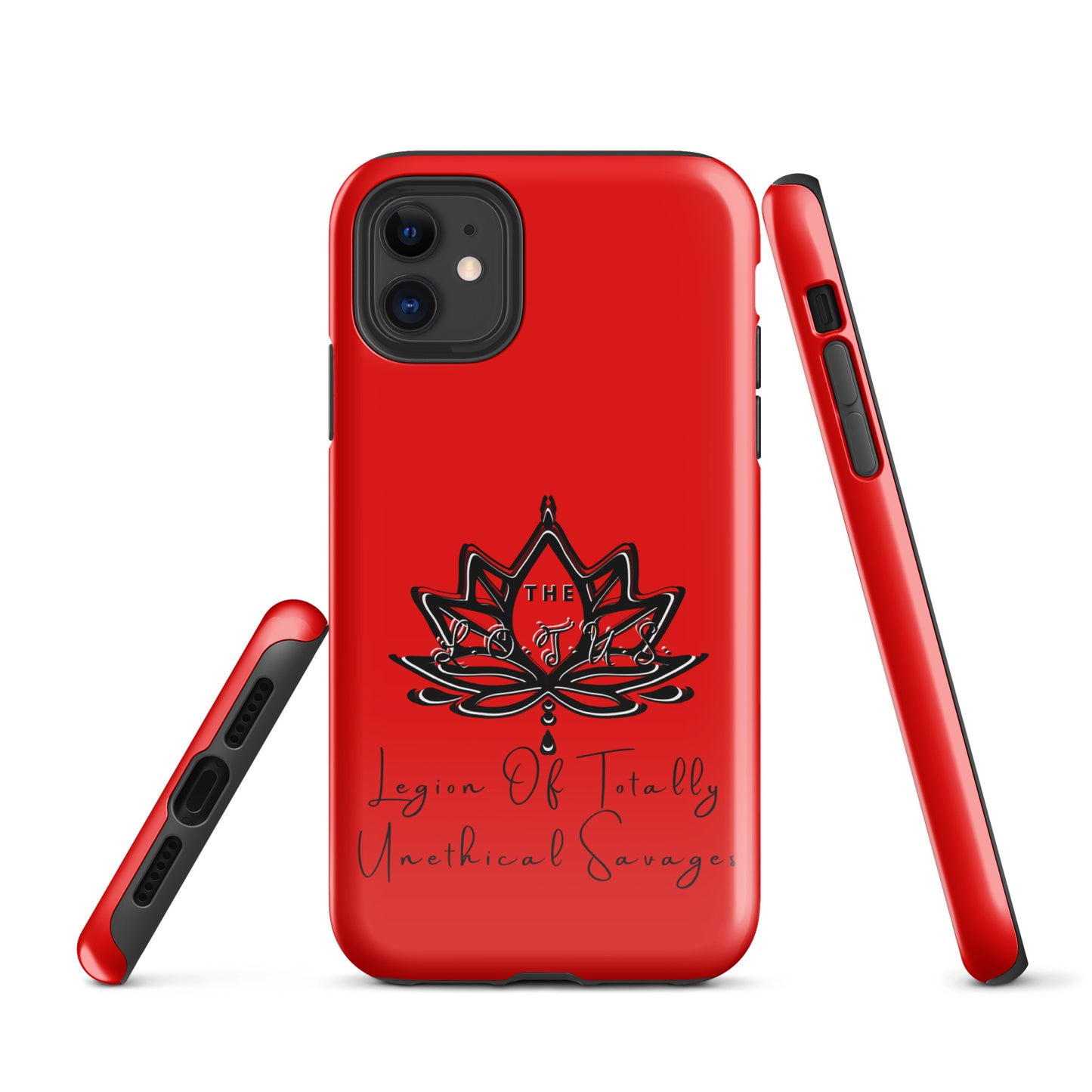 'The LOTUS' Full Logo 2 - Red Tough Case for iPhone®