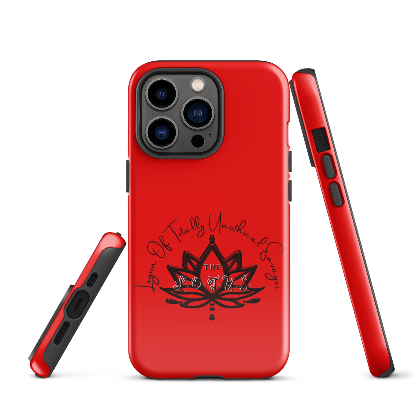 'The LOTUS' Full Logo 1 - Red Tough Case for iPhone®