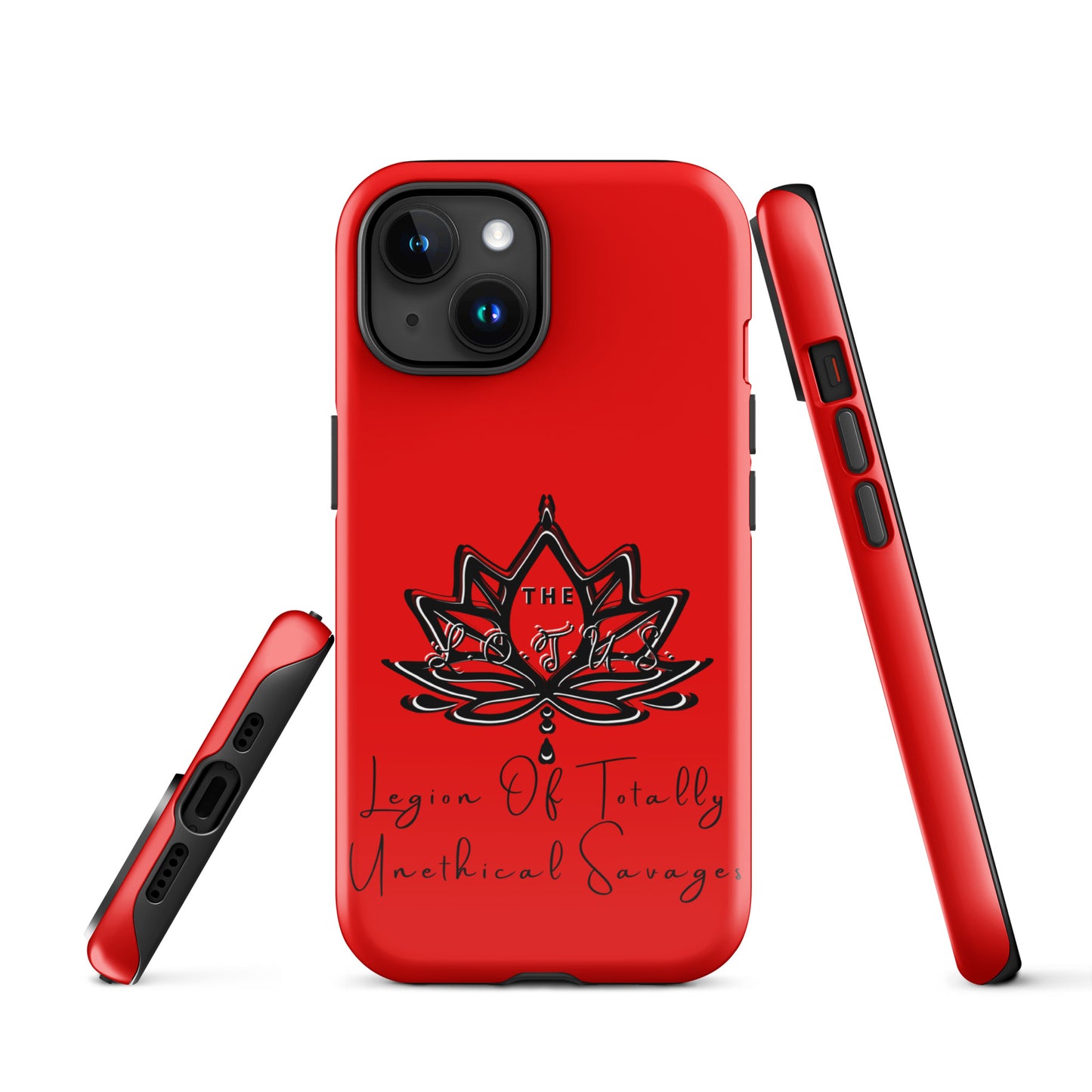 'The LOTUS' Full Logo 2 - Red Tough Case for iPhone®