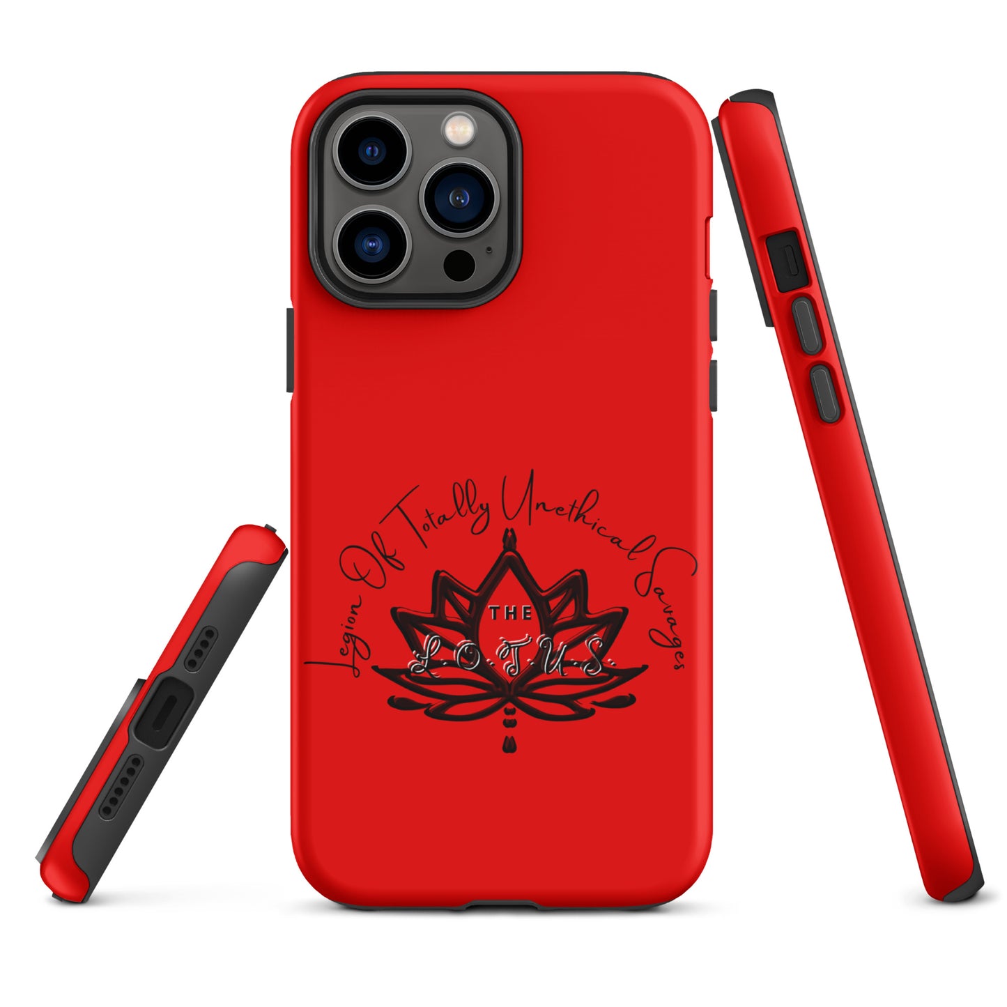 'The LOTUS' Full Logo 1 - Red Tough Case for iPhone®