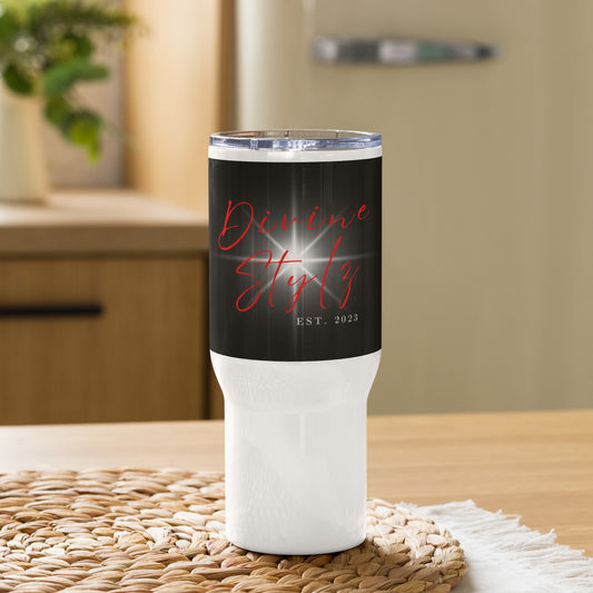 Travel mug with a handle 'Divine Stylz'