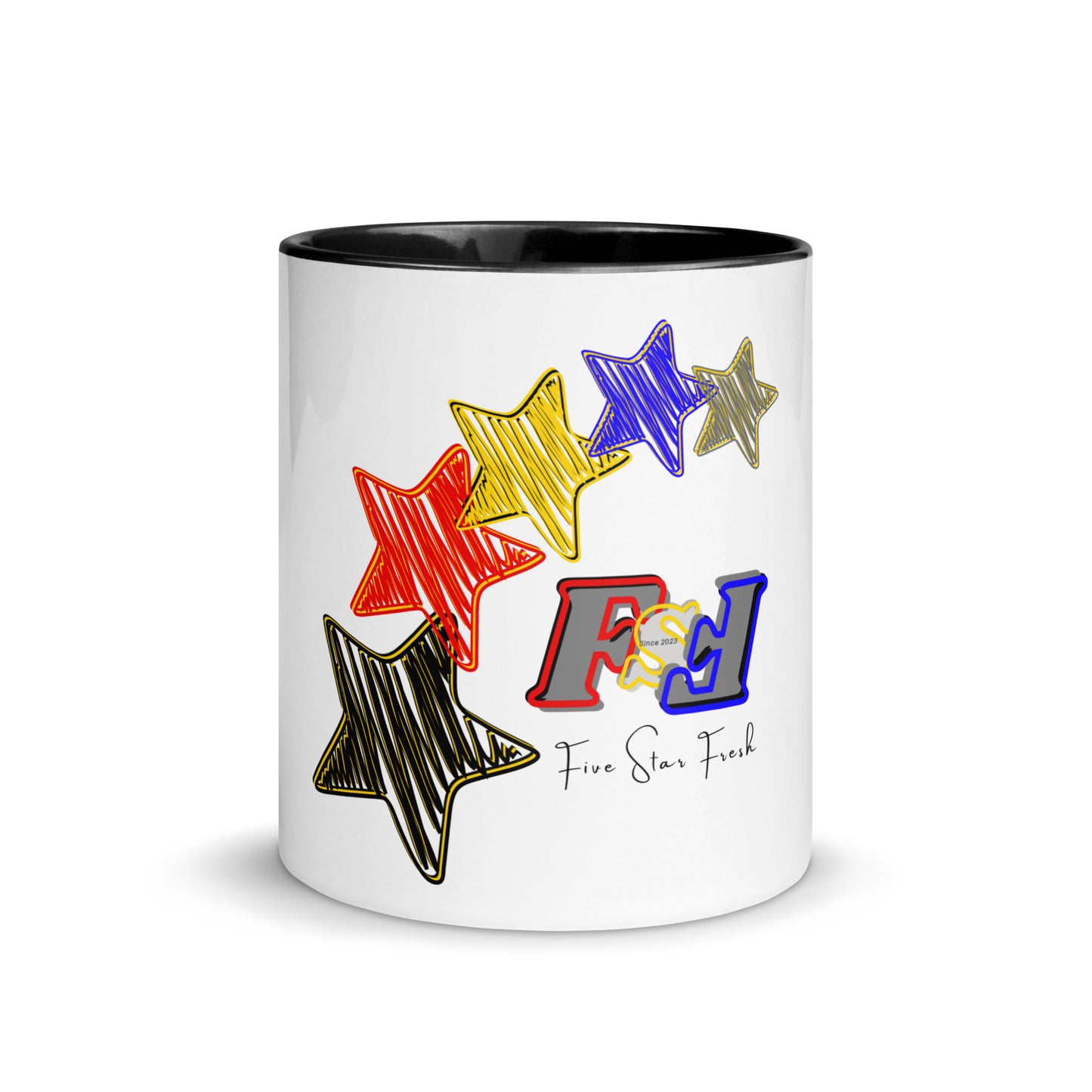 'Rising Star' Bright - Five Star Fresh Mug with Color Inside
