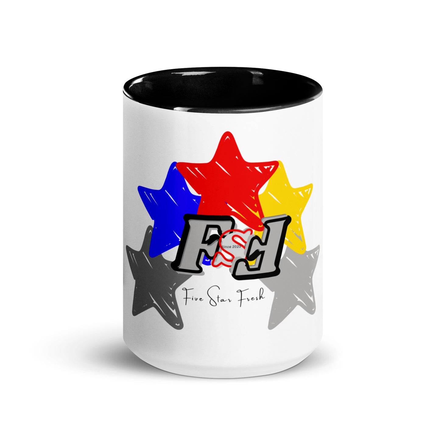 'Big Star' Bright - Five Star Fresh Mug with Color Inside