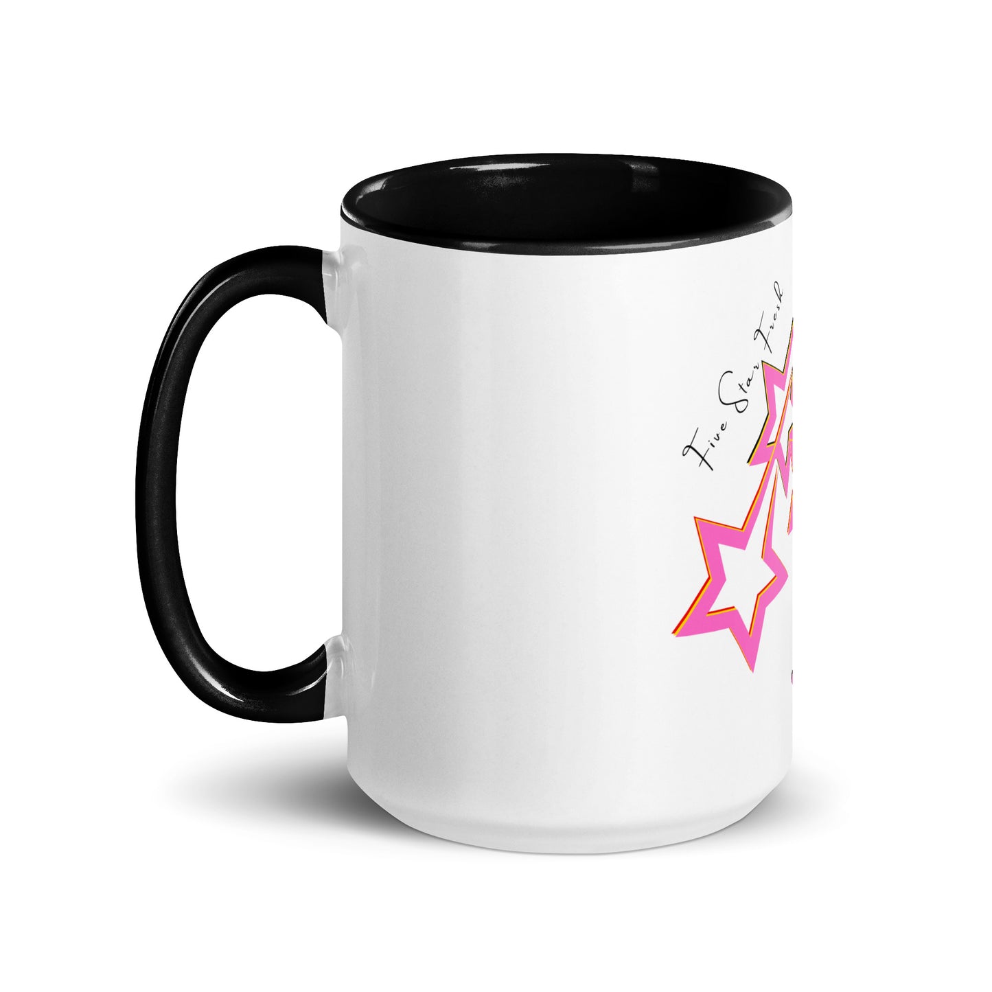 'Pink' Shooting Star - Five Star Fresh Mug with Color Inside