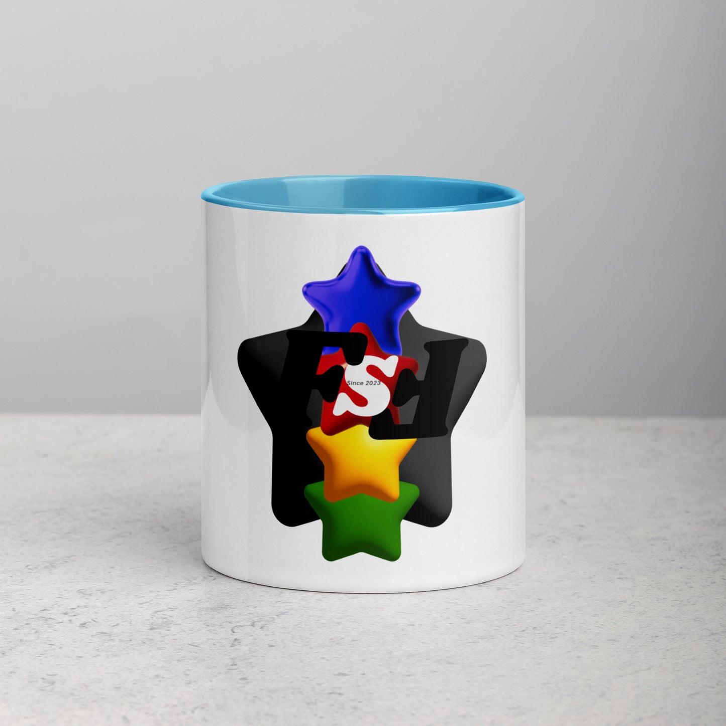 Mug with Color Inside 'FSF Black Star'