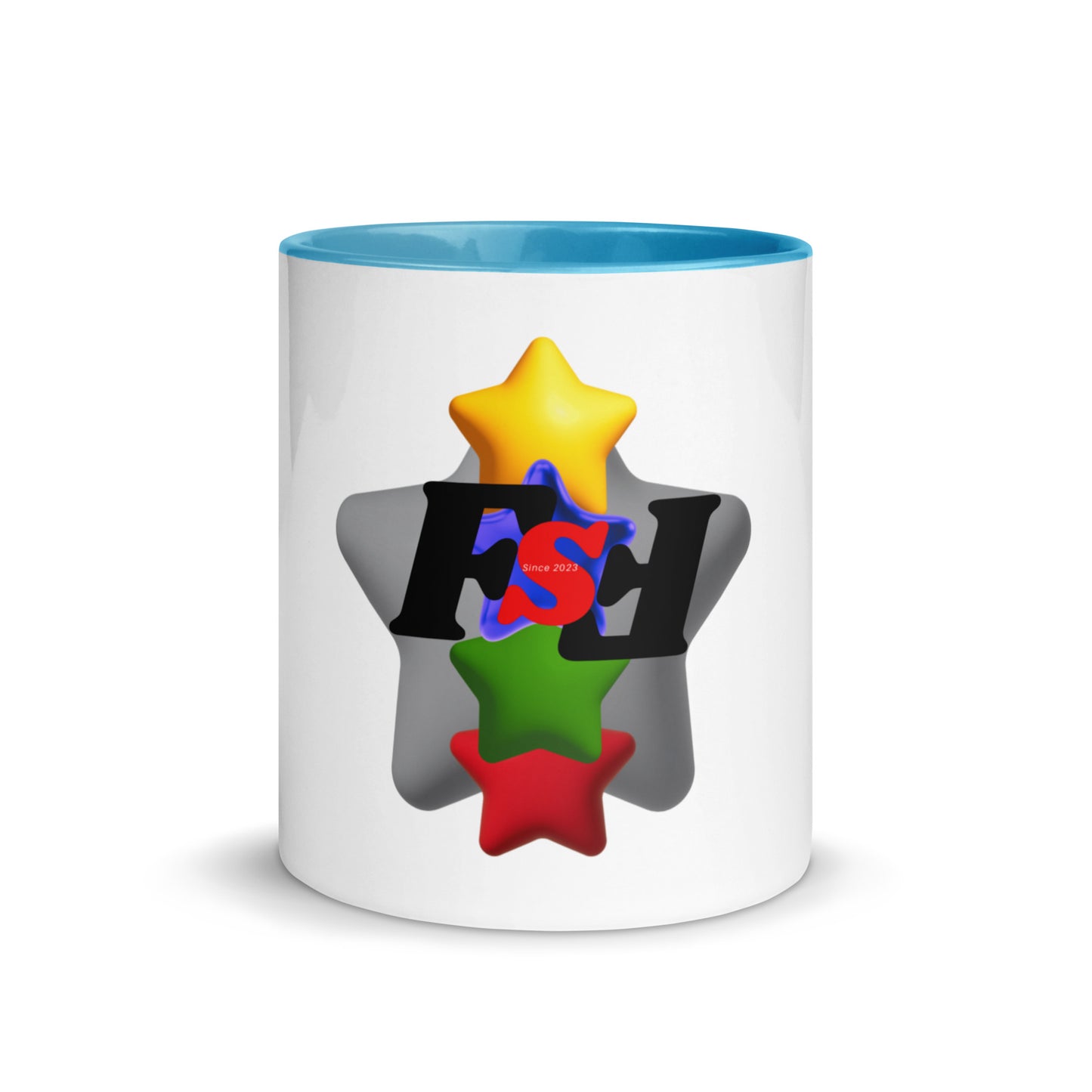 Mug with Color Inside 'FSF Grey Star'