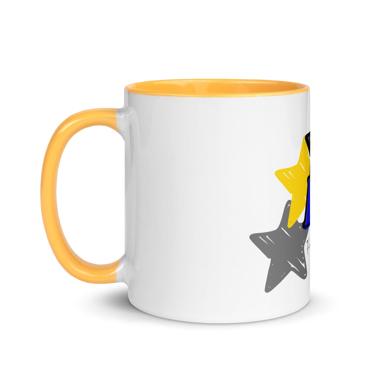'Big Star' Dark - Five Star Fresh Mug with Color Inside