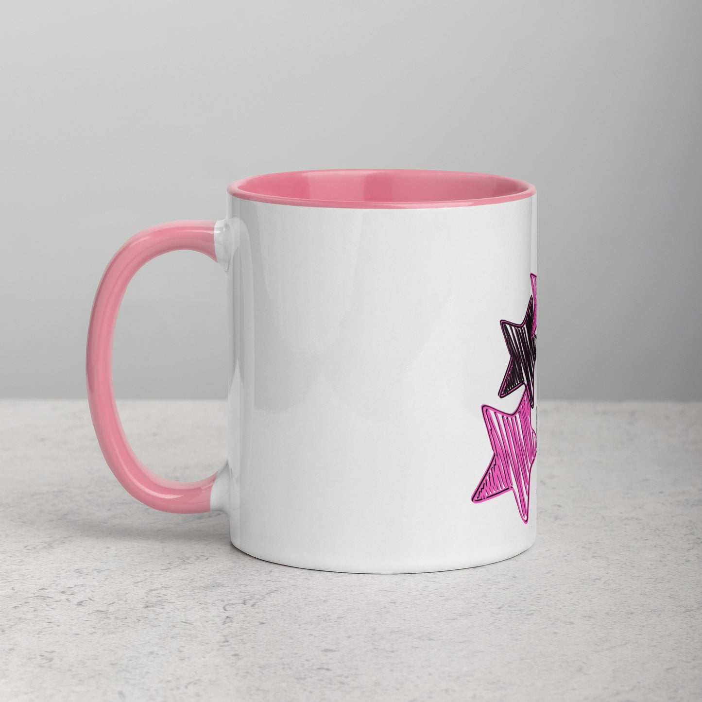 'Pink' Rising Star - Five Star Fresh Mug with Color Inside