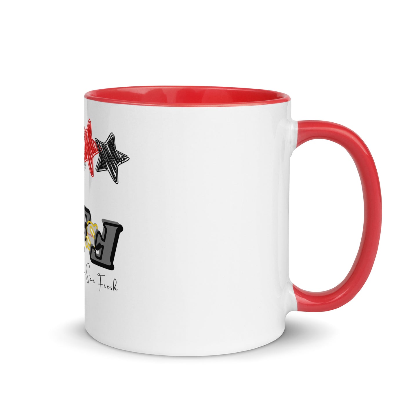 'Rising Star' Dark - Five Star Fresh Mug with Color Inside