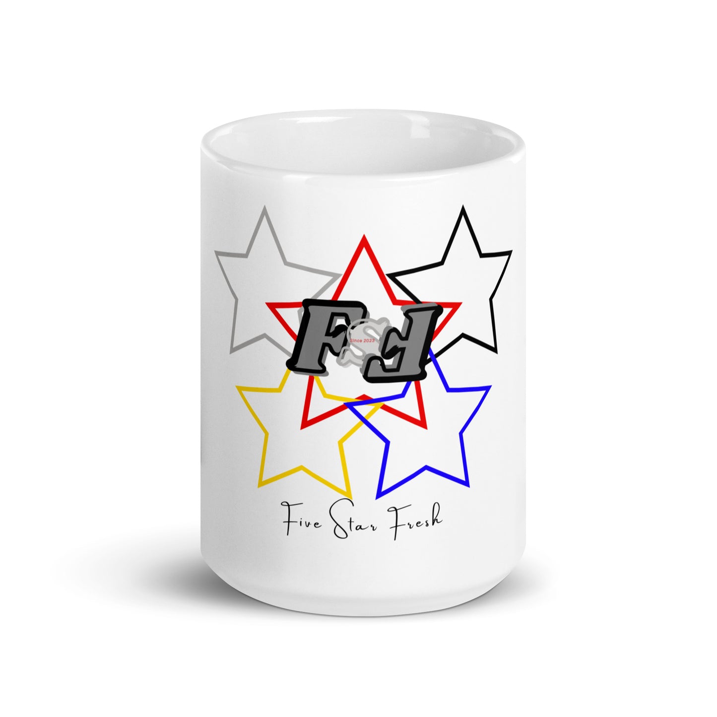'Starz' Bright - Five Star Fresh White glossy mug