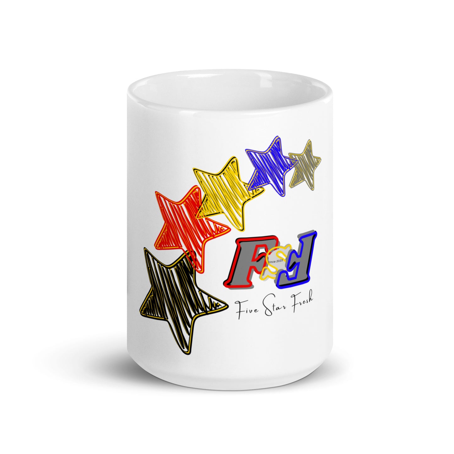 'Rising Star' Bright - Five Star Fresh White glossy mug