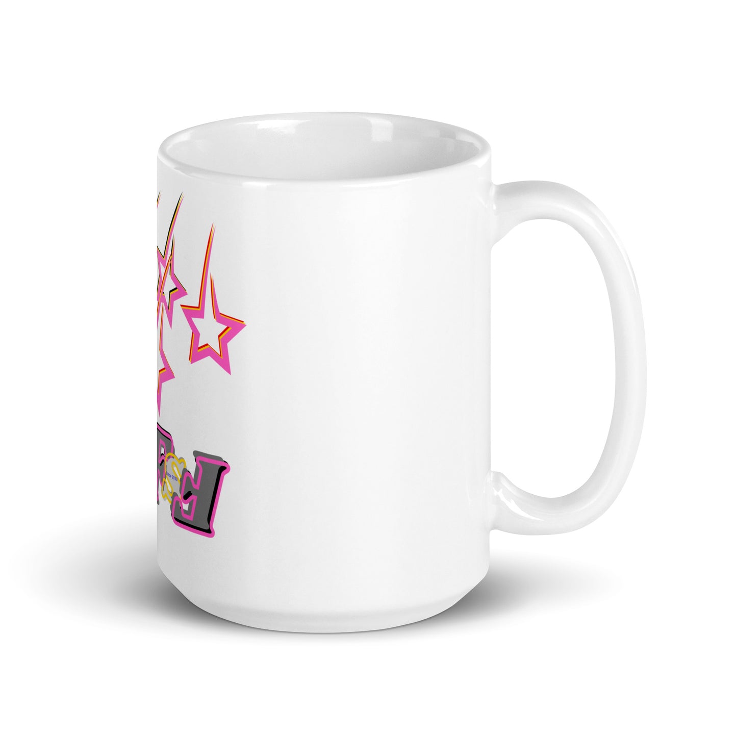 'Pink' Shooting Star - Five Star Fresh White glossy mug