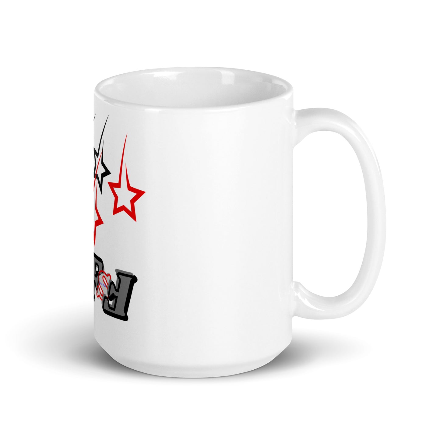 'Shooting Star' Dark - Five Star Fresh White glossy mug