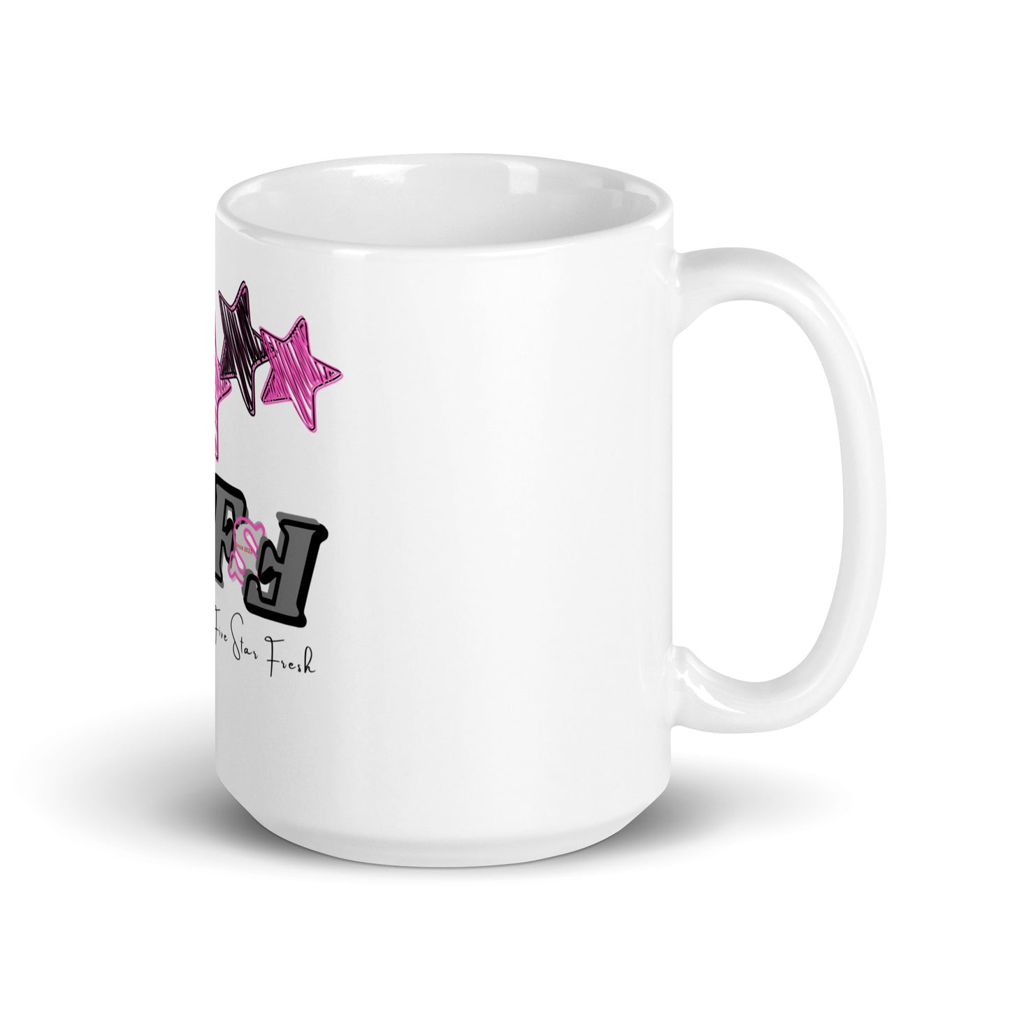 'Pink' Rising Star - Five Star Fresh White glossy mug