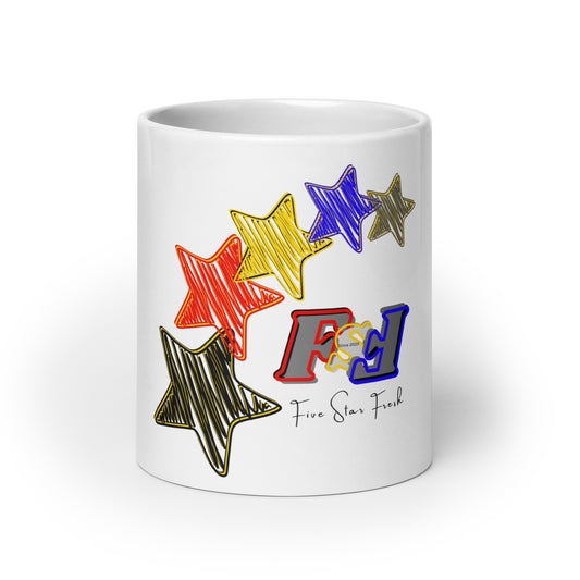 'Rising Star' Bright - Five Star Fresh White glossy mug