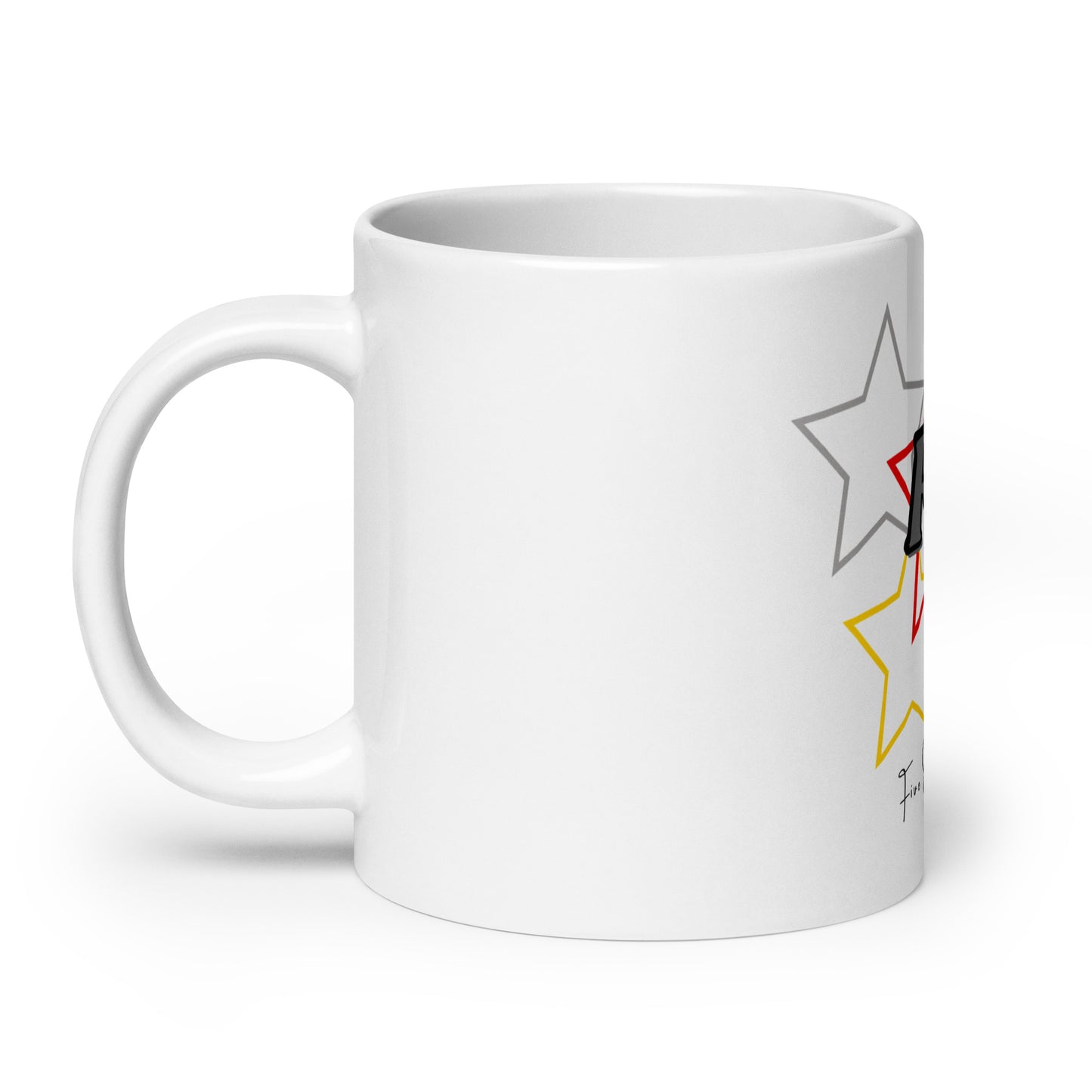 'Starz' Bright - Five Star Fresh White glossy mug