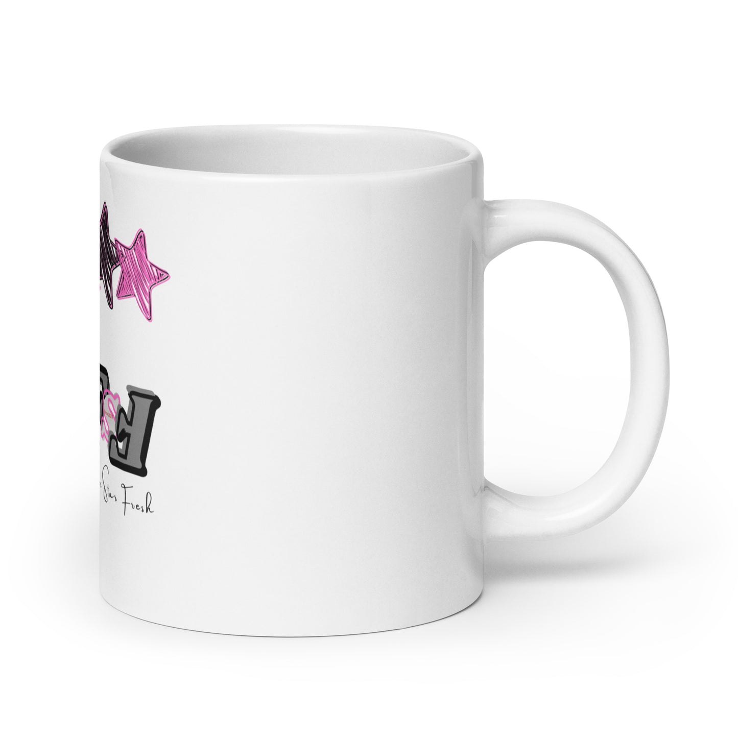 'Pink' Rising Star - Five Star Fresh White glossy mug