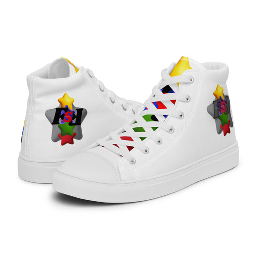 Women’s high top canvas shoes - FSF Stacked 'Gray Star' White