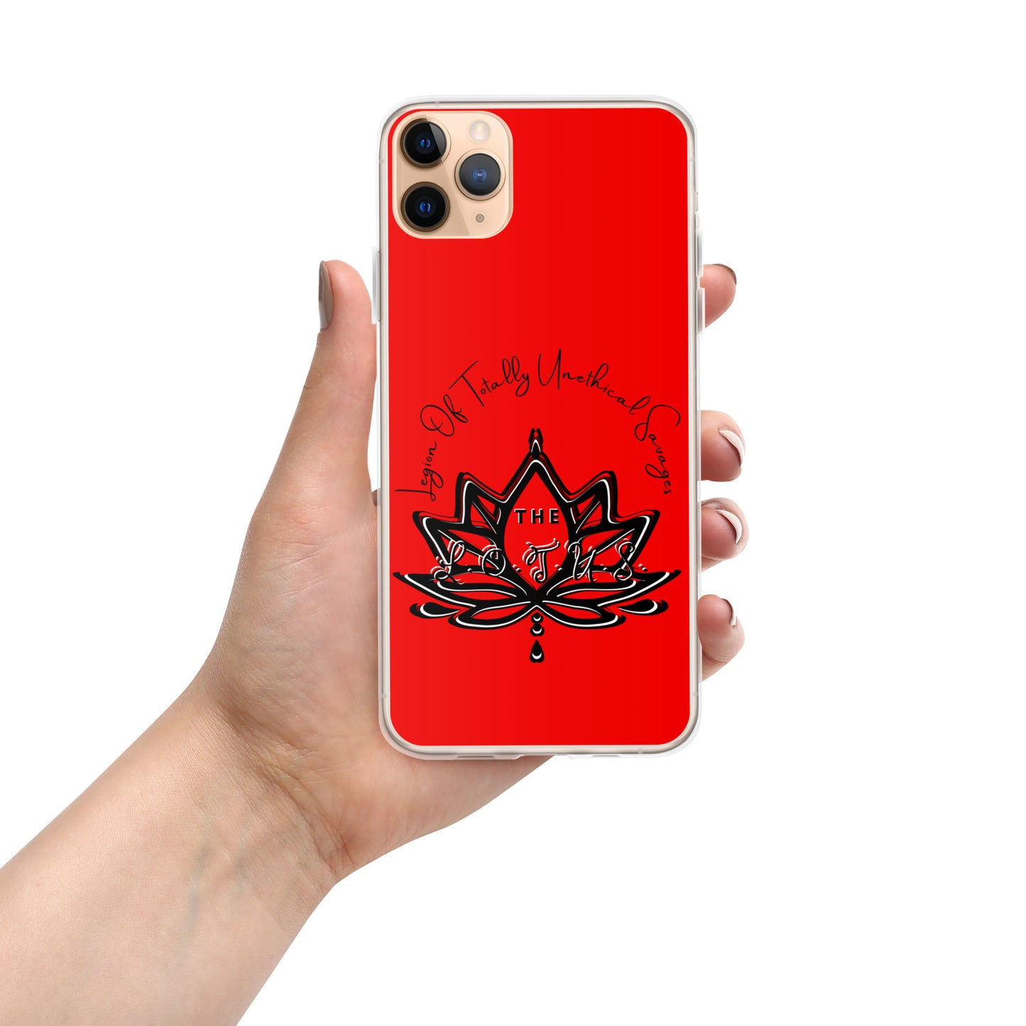 'The LOTUS' Logo 1 - Red Case for iPhone®