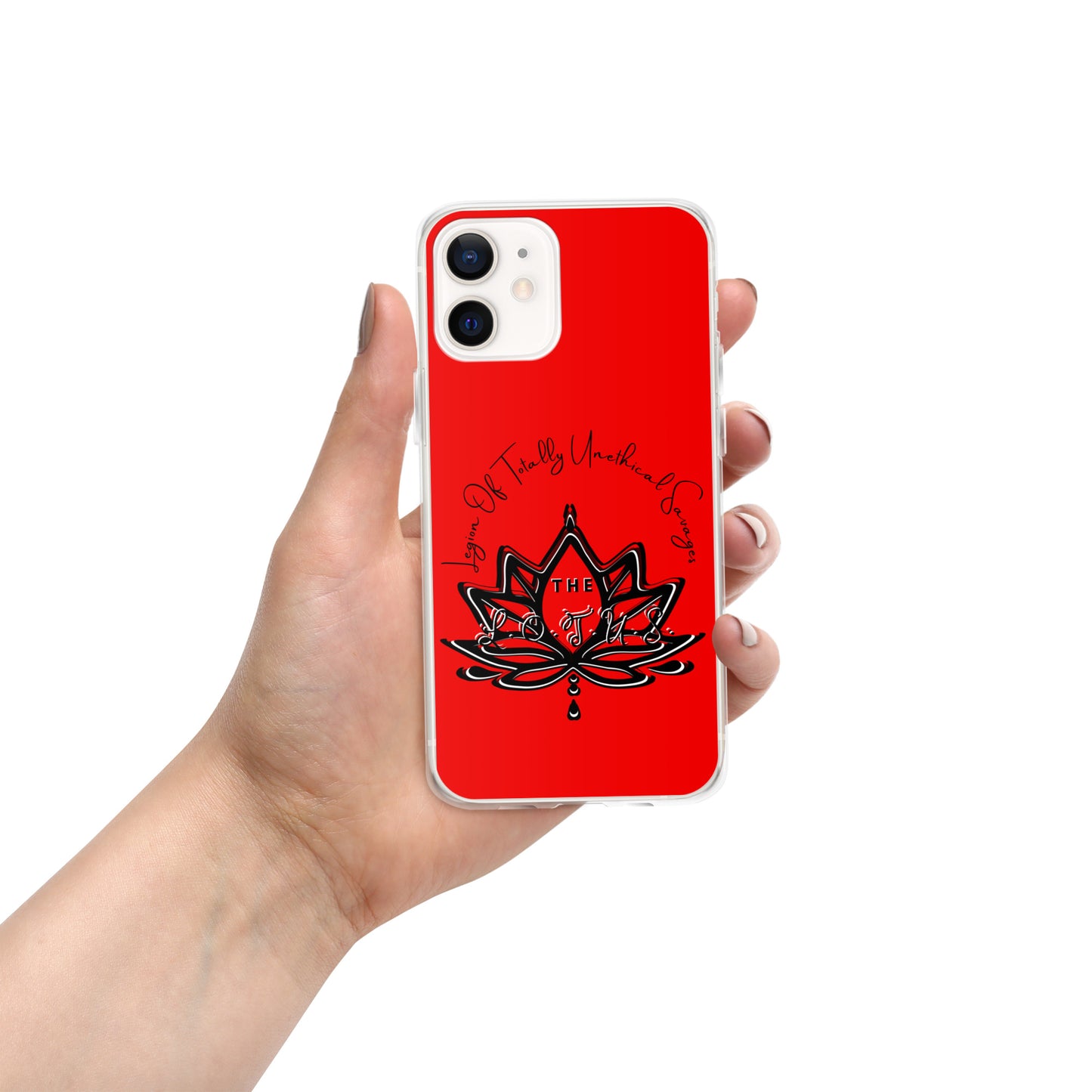 'The LOTUS' Logo 1 - Red Case for iPhone®