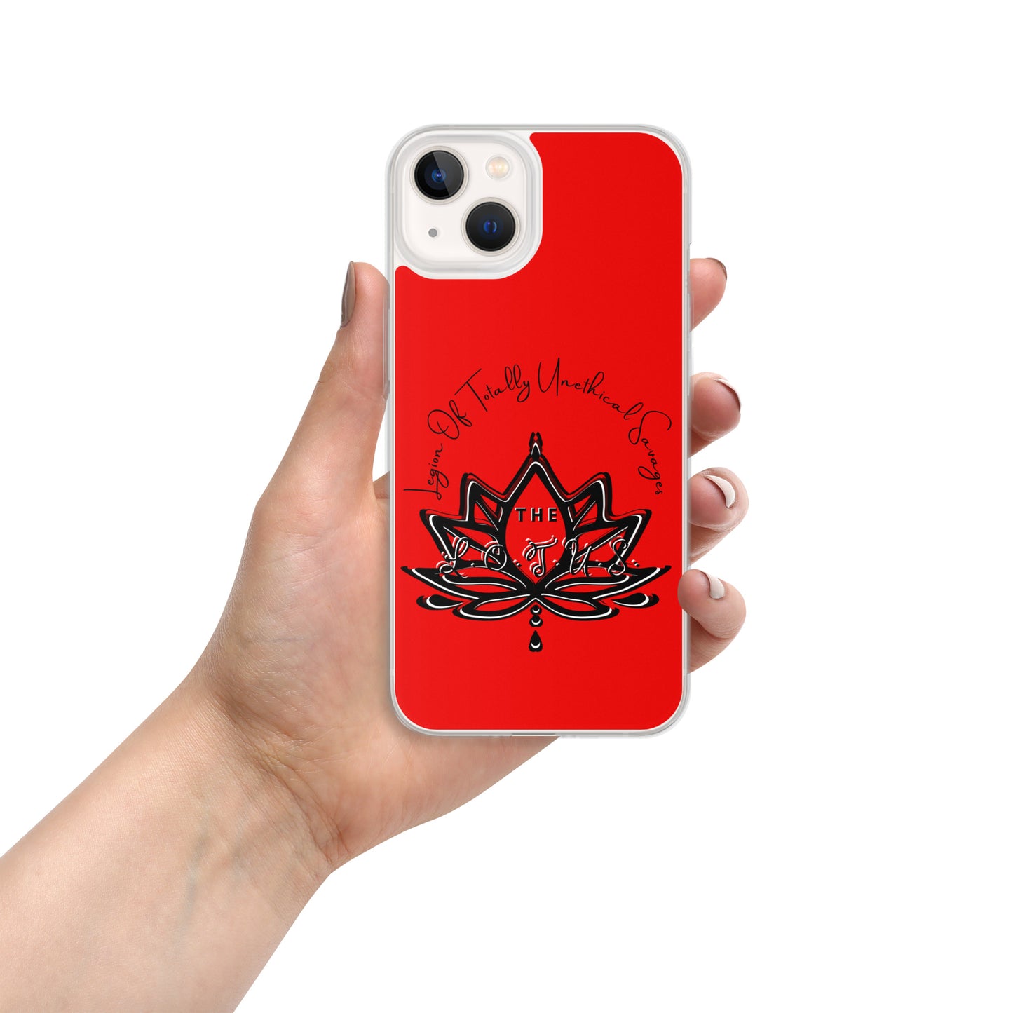 'The LOTUS' Logo 1 - Red Case for iPhone®