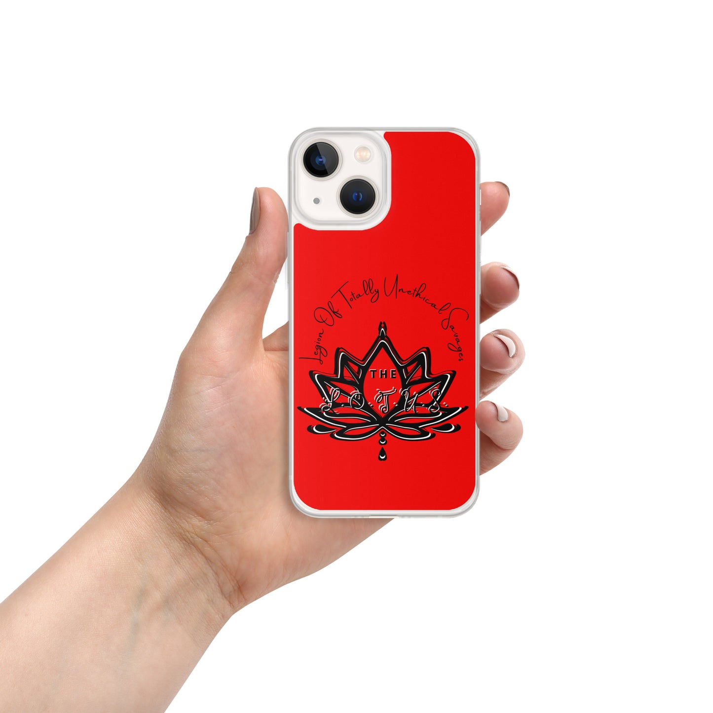 'The LOTUS' Logo 1 - Red Case for iPhone®
