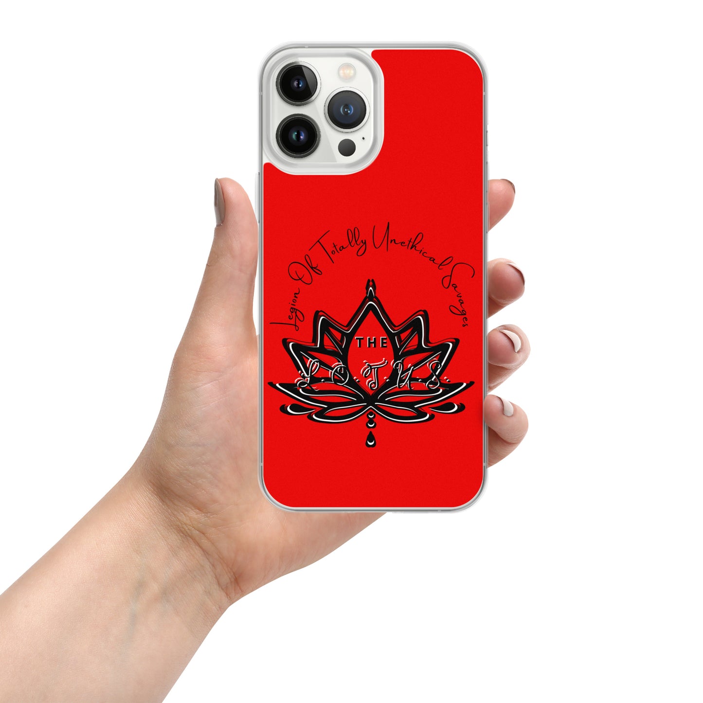 'The LOTUS' Logo 1 - Red Case for iPhone®