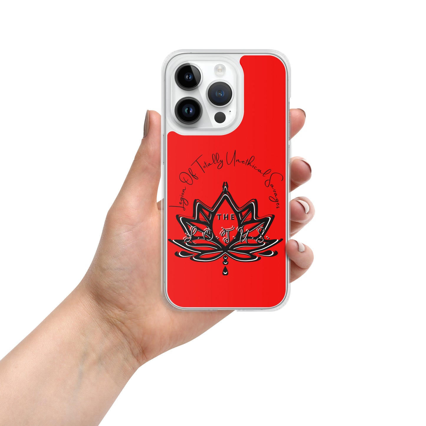 'The LOTUS' Logo 1 - Red Case for iPhone®