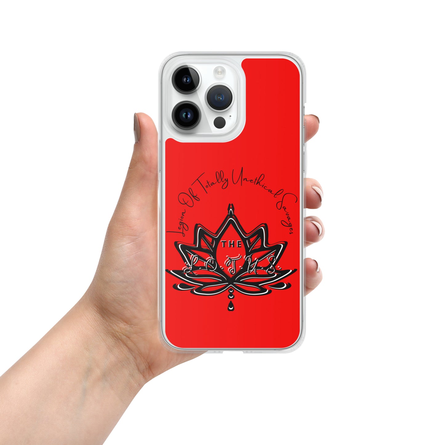 'The LOTUS' Logo 1 - Red Case for iPhone®