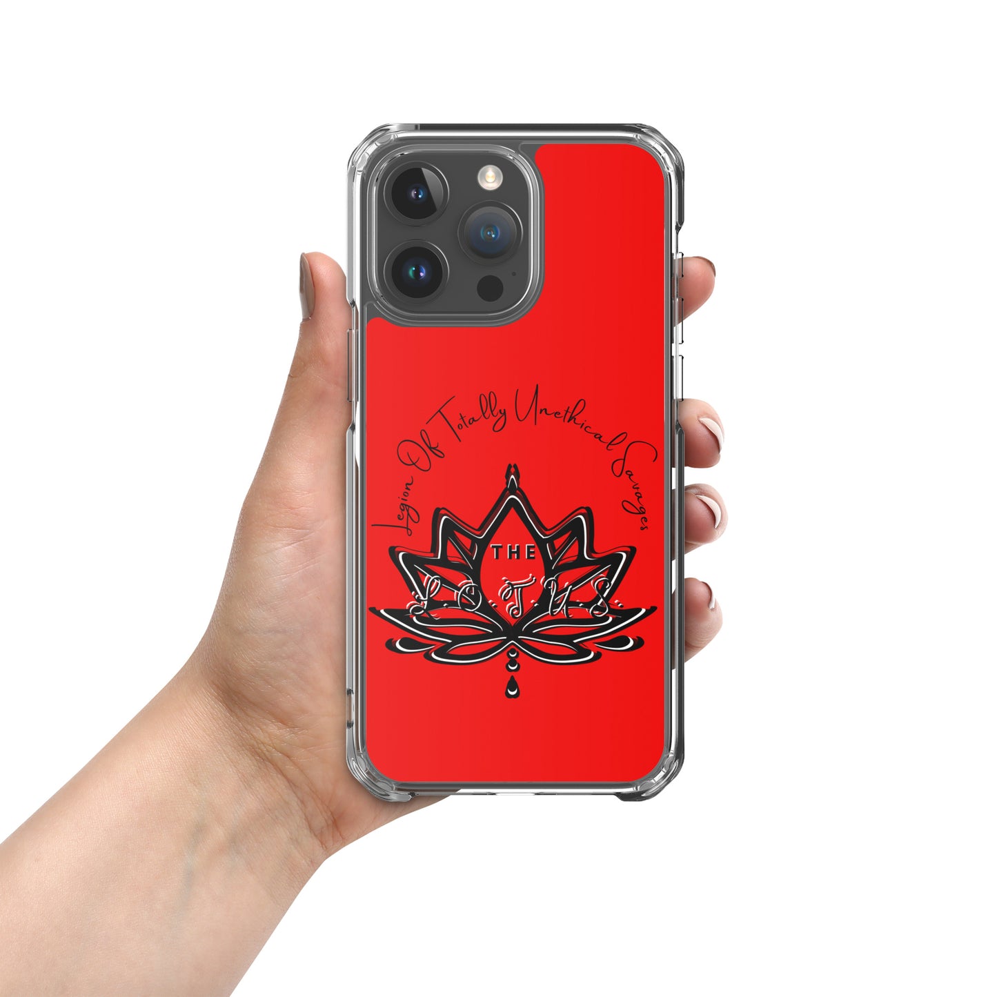 'The LOTUS' Logo 1 - Red Case for iPhone®