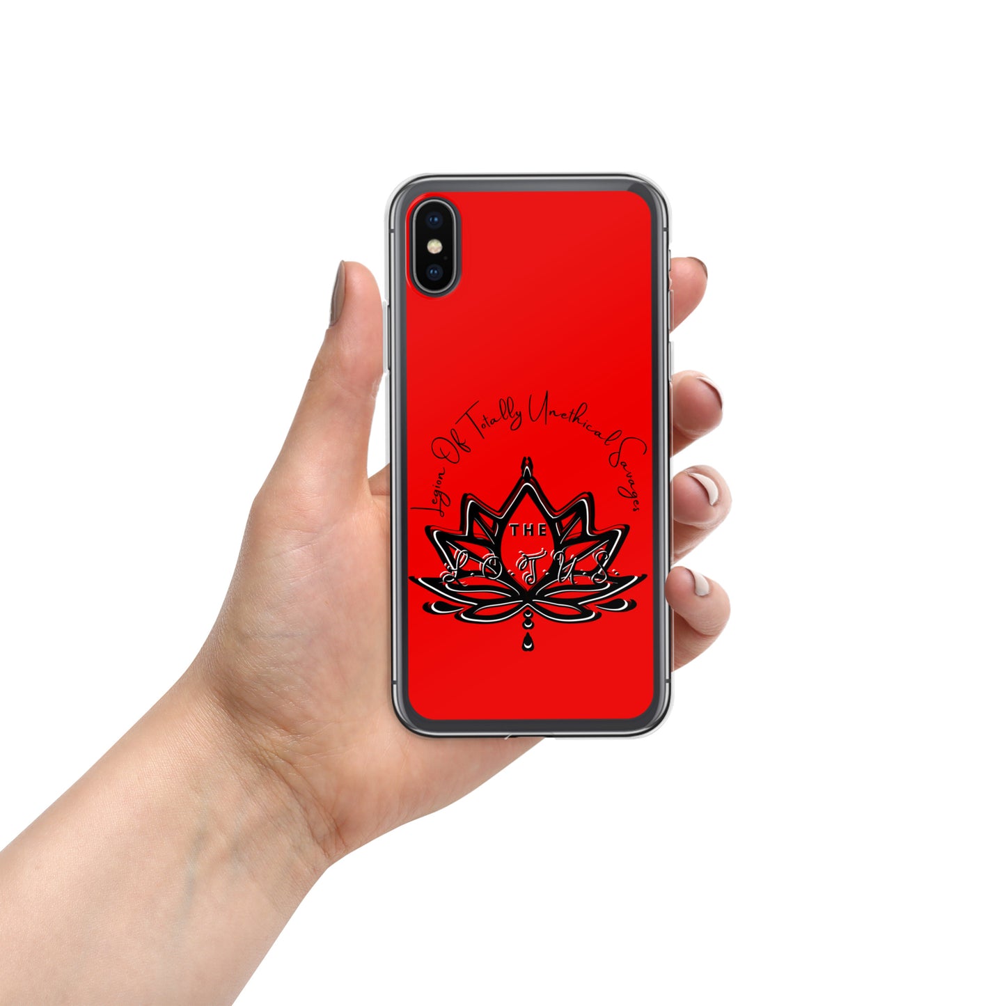 'The LOTUS' Logo 1 - Red Case for iPhone®