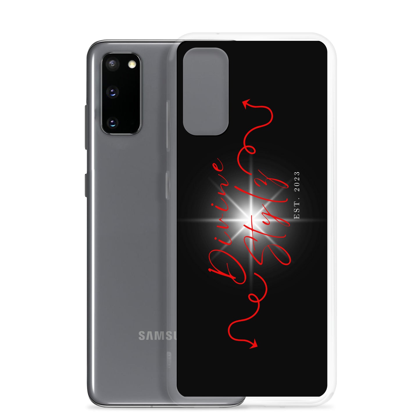 Clear Case for Samsung® 'Divine Stylz logo' Black