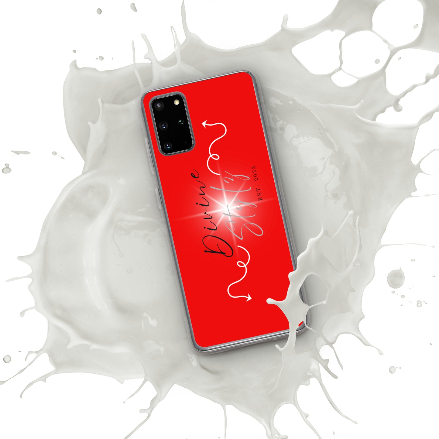 Clear Case for Samsung® 'Divine Stylz logo' Red