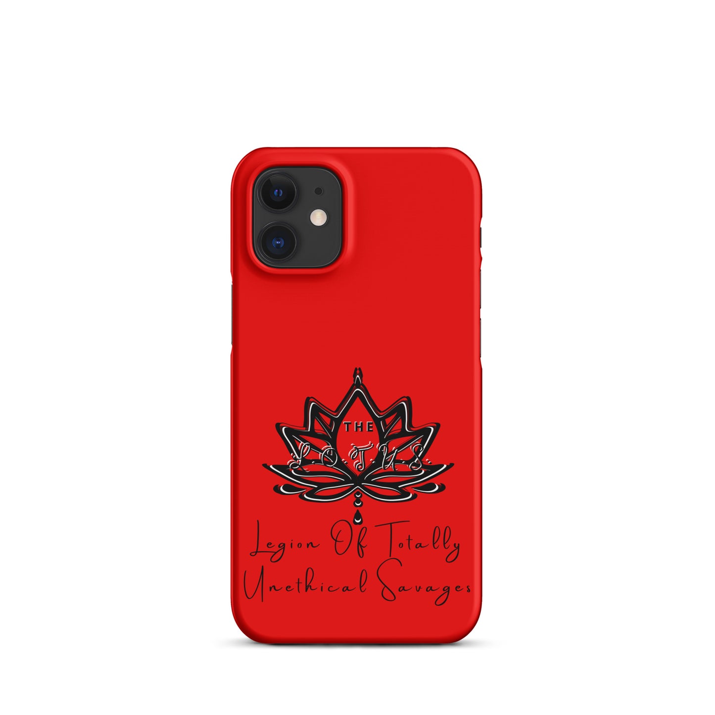 'The LOTUS' Full Logo 2 - Red Snap case for iPhone®