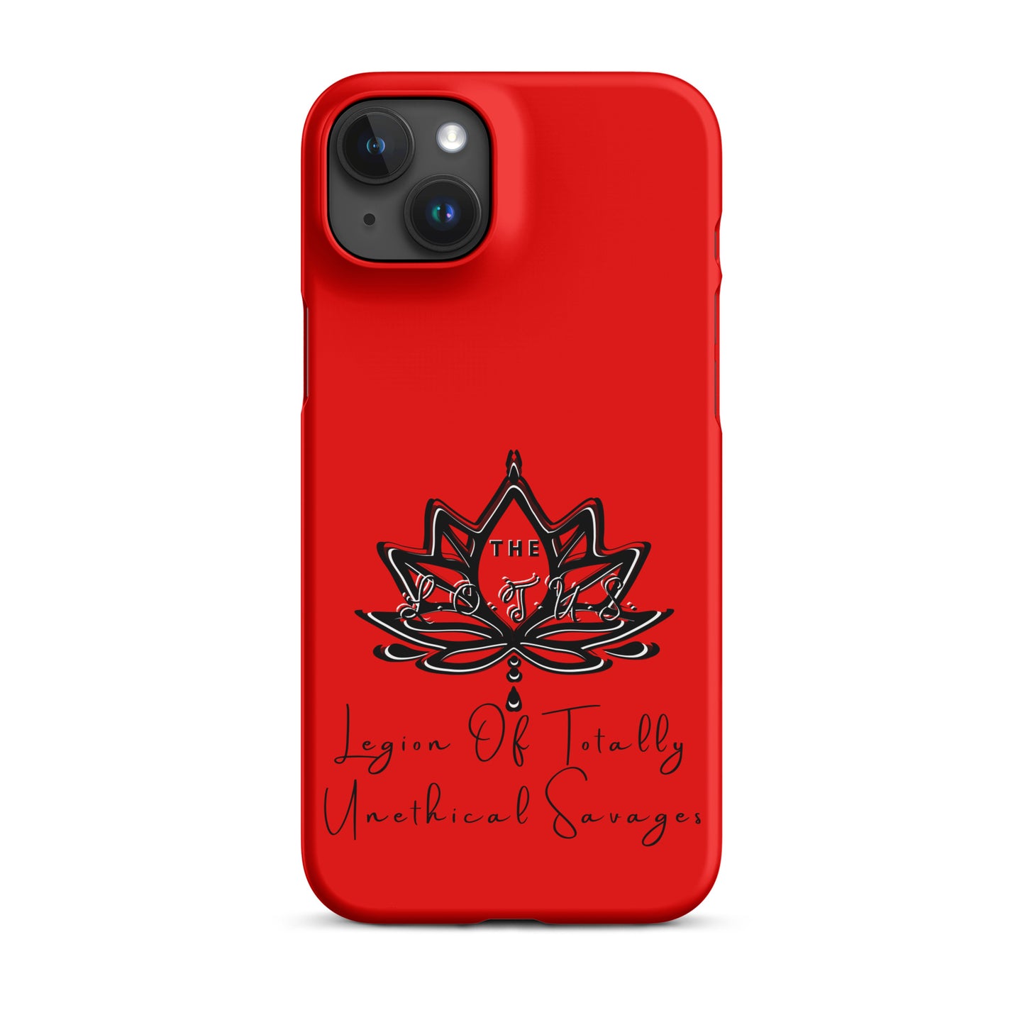 'The LOTUS' Full Logo 2 - Red Snap case for iPhone®