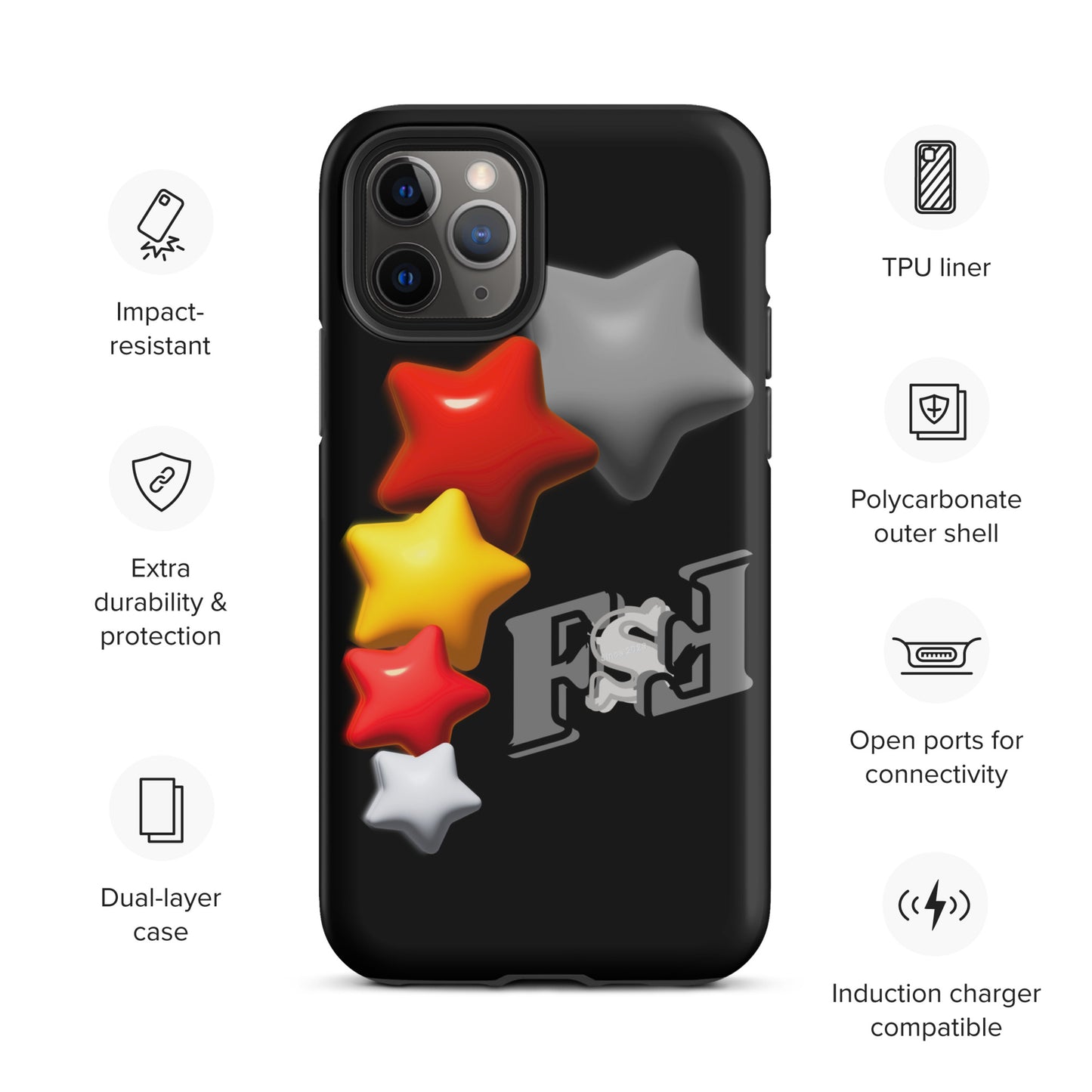 Tough Case for iPhone® FSF Logo Small (Black)