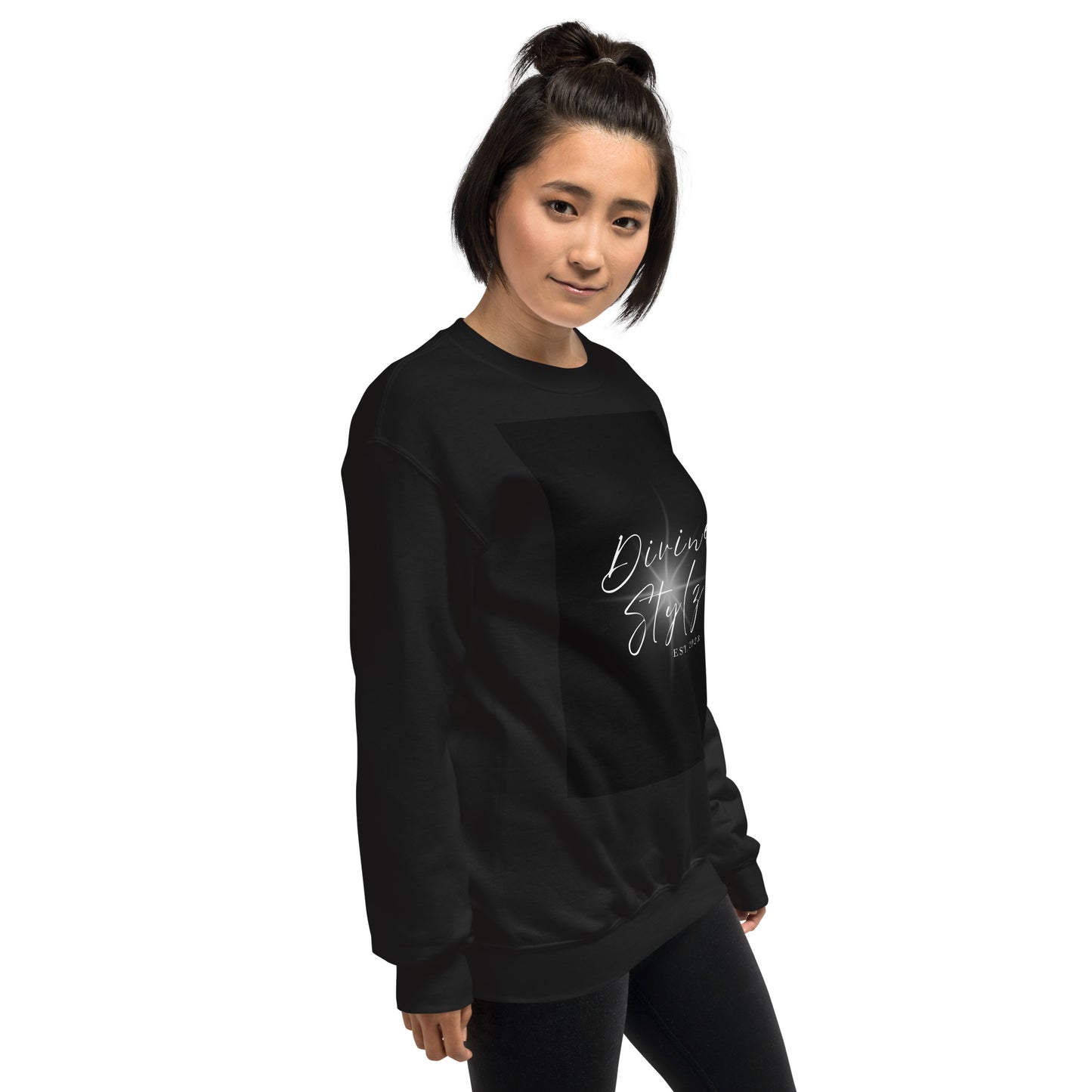 Unisex Sweatshirt 'Divine Stylz logo' Black