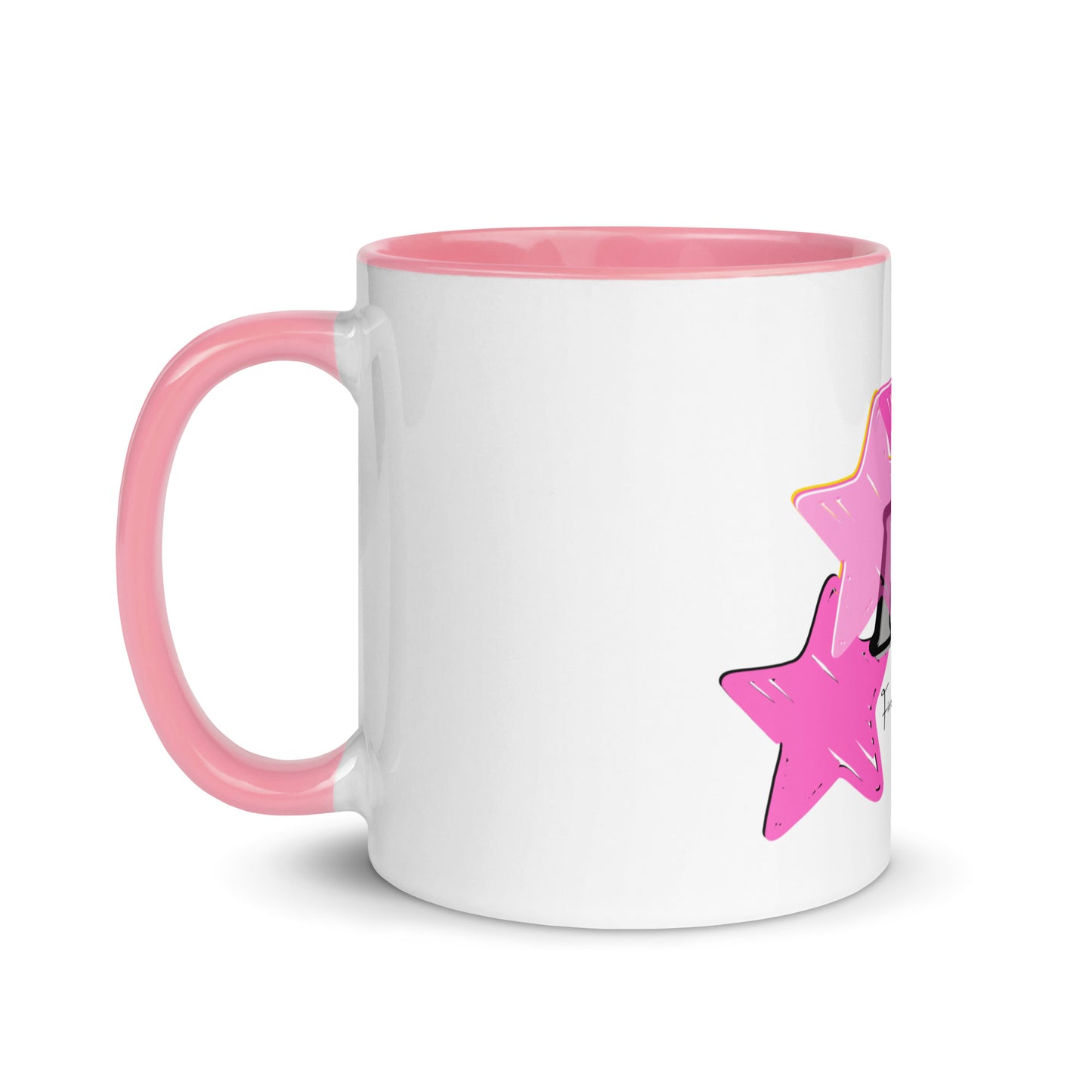 'Pink' Big Star - Five Star Fresh Mug with Color Inside