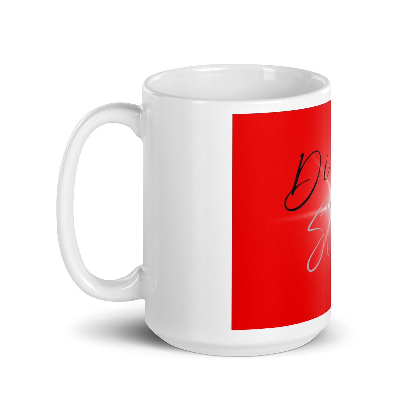 White glossy mug 'DS Logo' Red